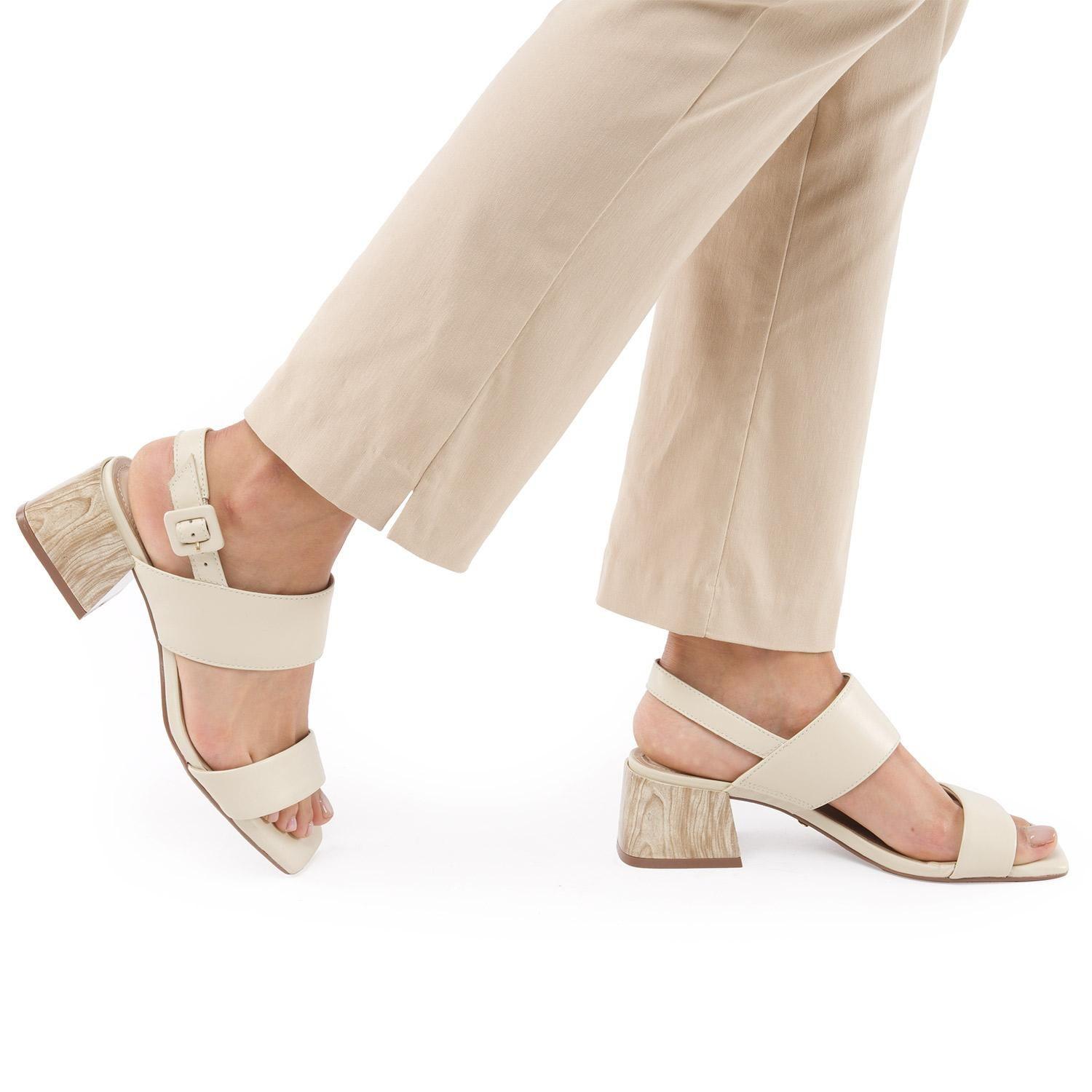 Sandalia de cuero mujer Gacel off white Calisa 0660332-1