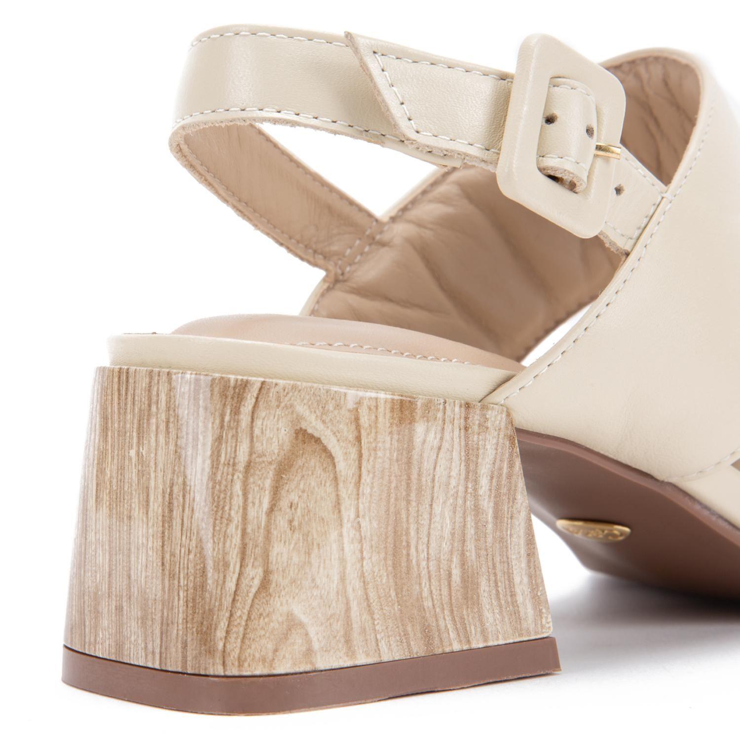 Sandalia de cuero mujer Gacel off white Calisa 0660332-3