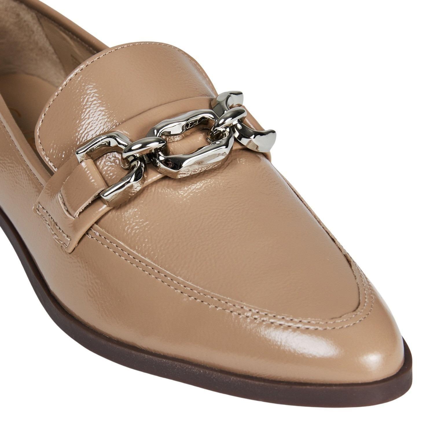 Zapato de cuero mujer Gacel Taupe Cruz 0659190-3