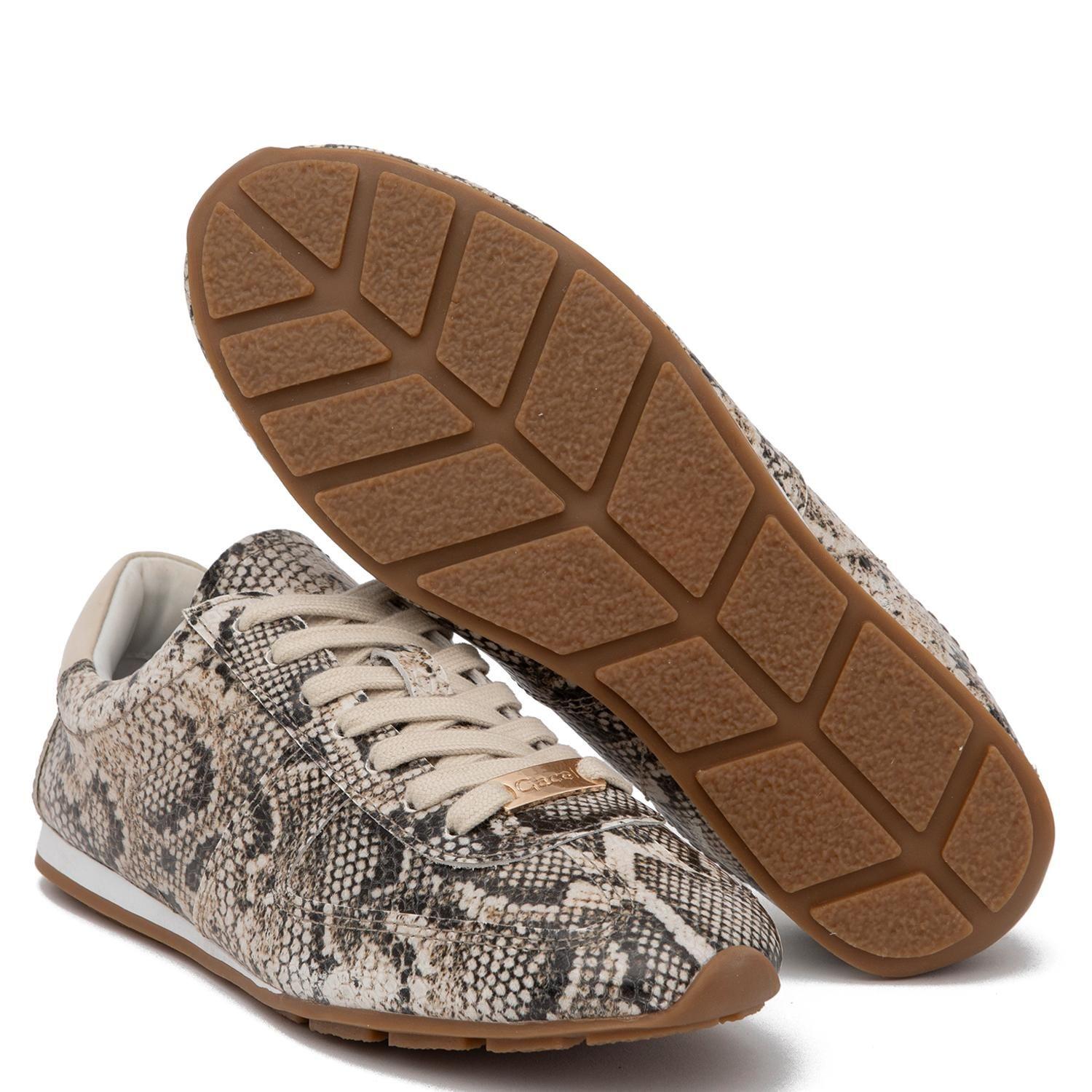 Zapatilla de cuero mujer Gacel off white Natt-3