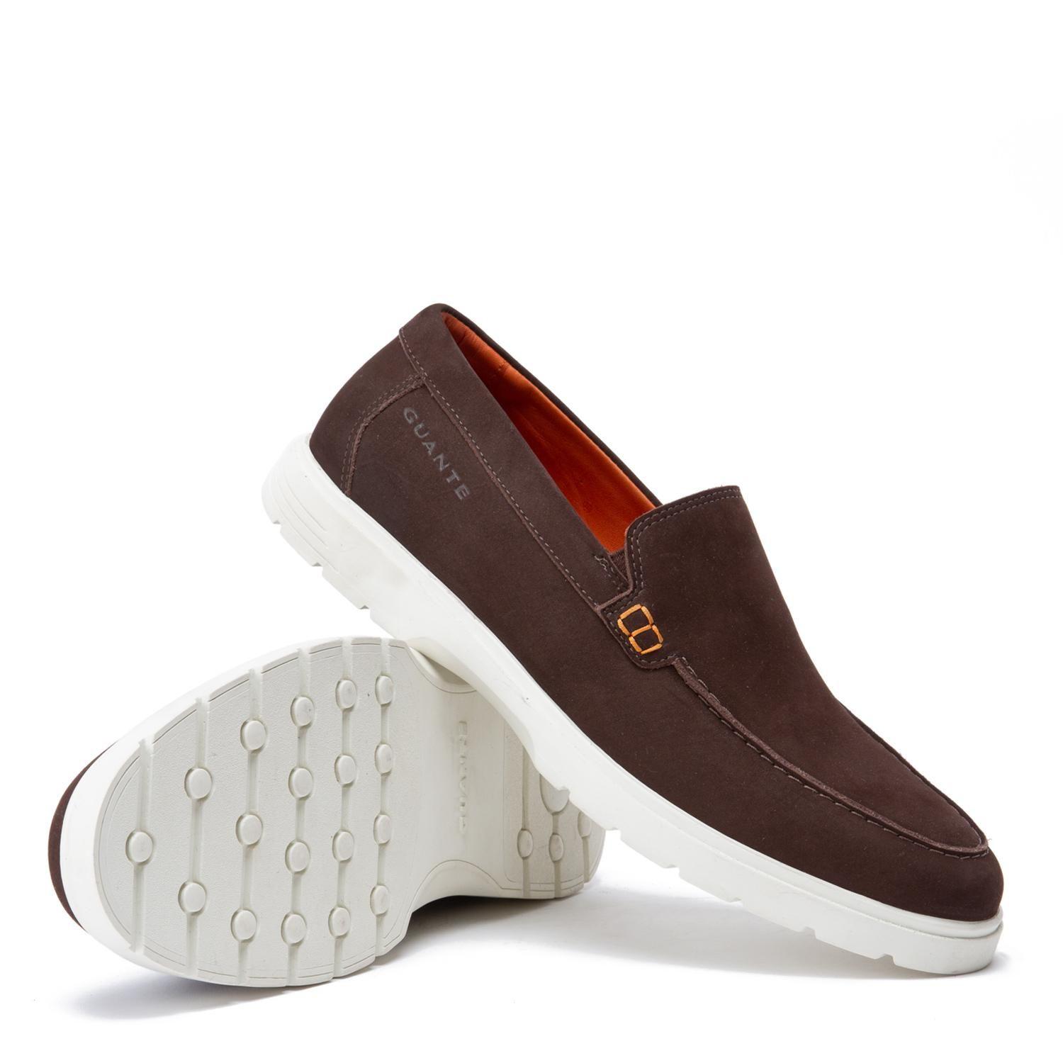 Mocasin de cuero hombre Guante chocolate Abu Dabi-3