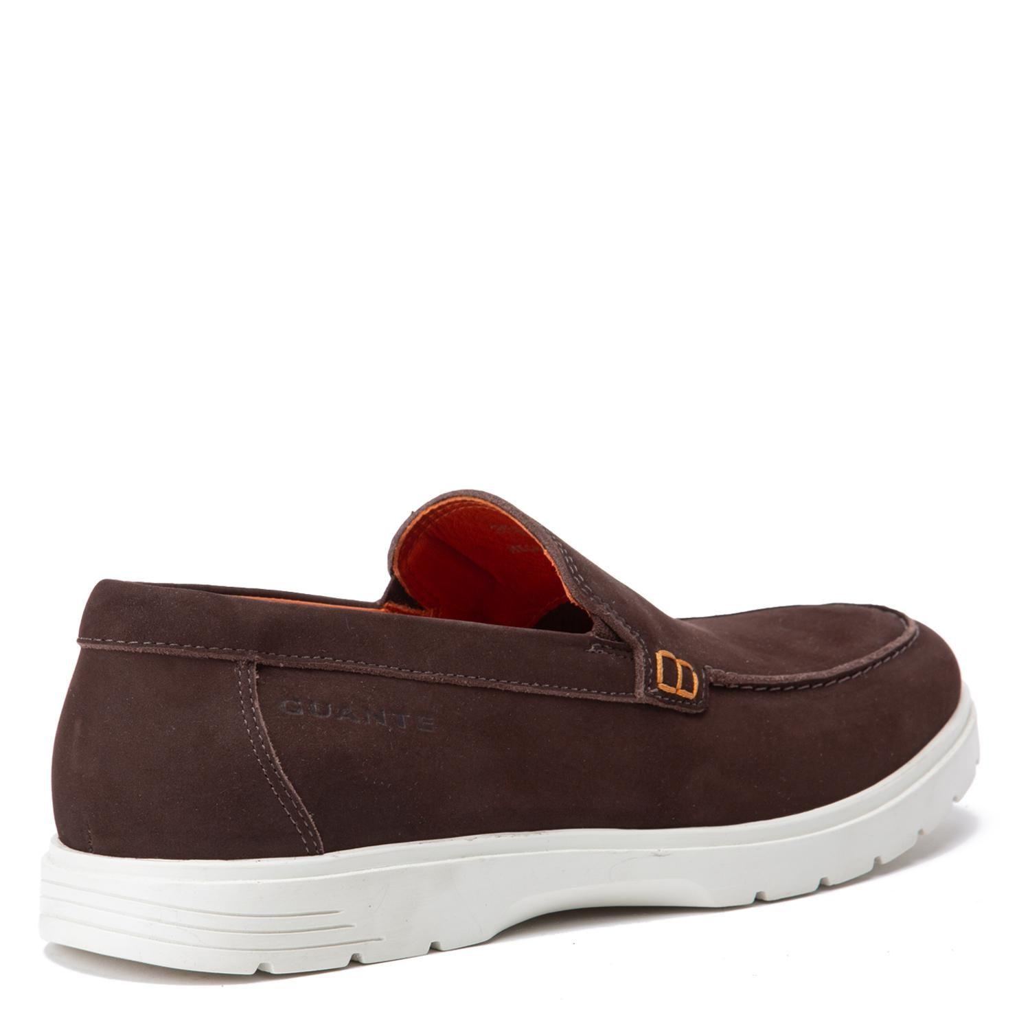 Mocasin de cuero hombre Guante chocolate Abu Dabi-4