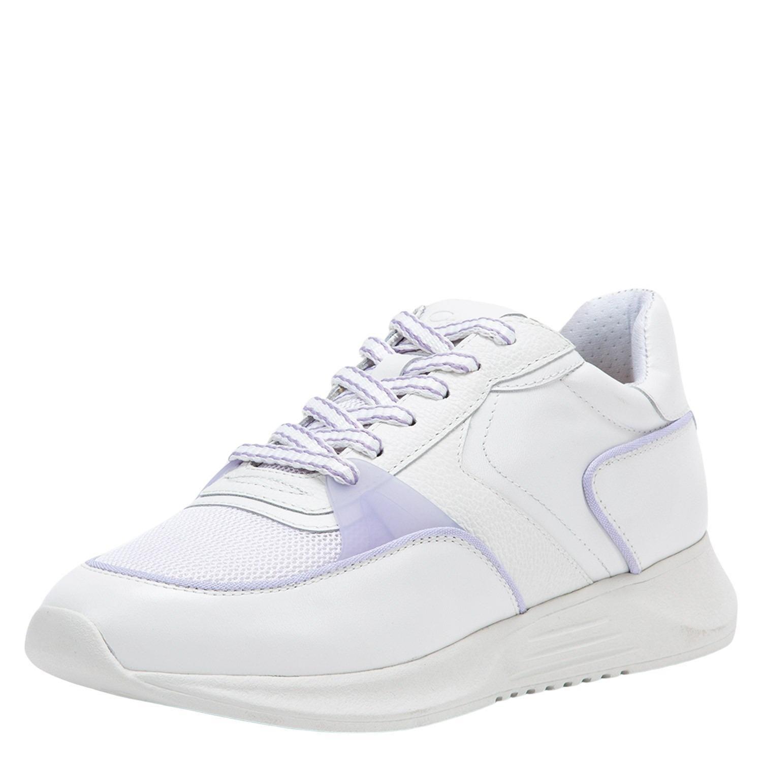 Zapatilla de cuero mujer Gacel blanco Sina 0658542-2