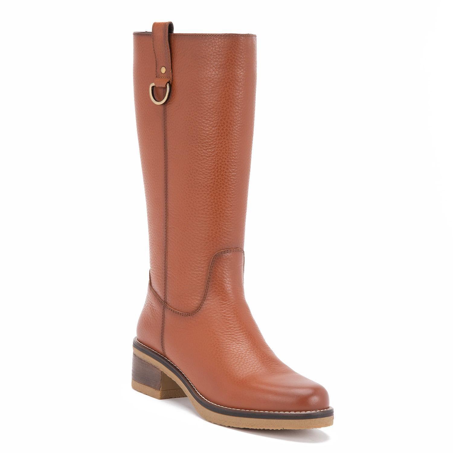 Bota de cuero mujer Gacel tostado Mika 0659310-4