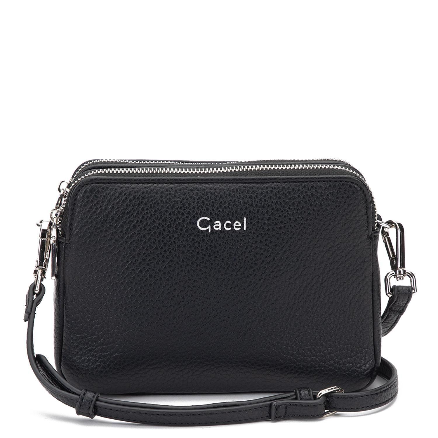 Cartera mujer Gacel negro bandolera pequeña-0