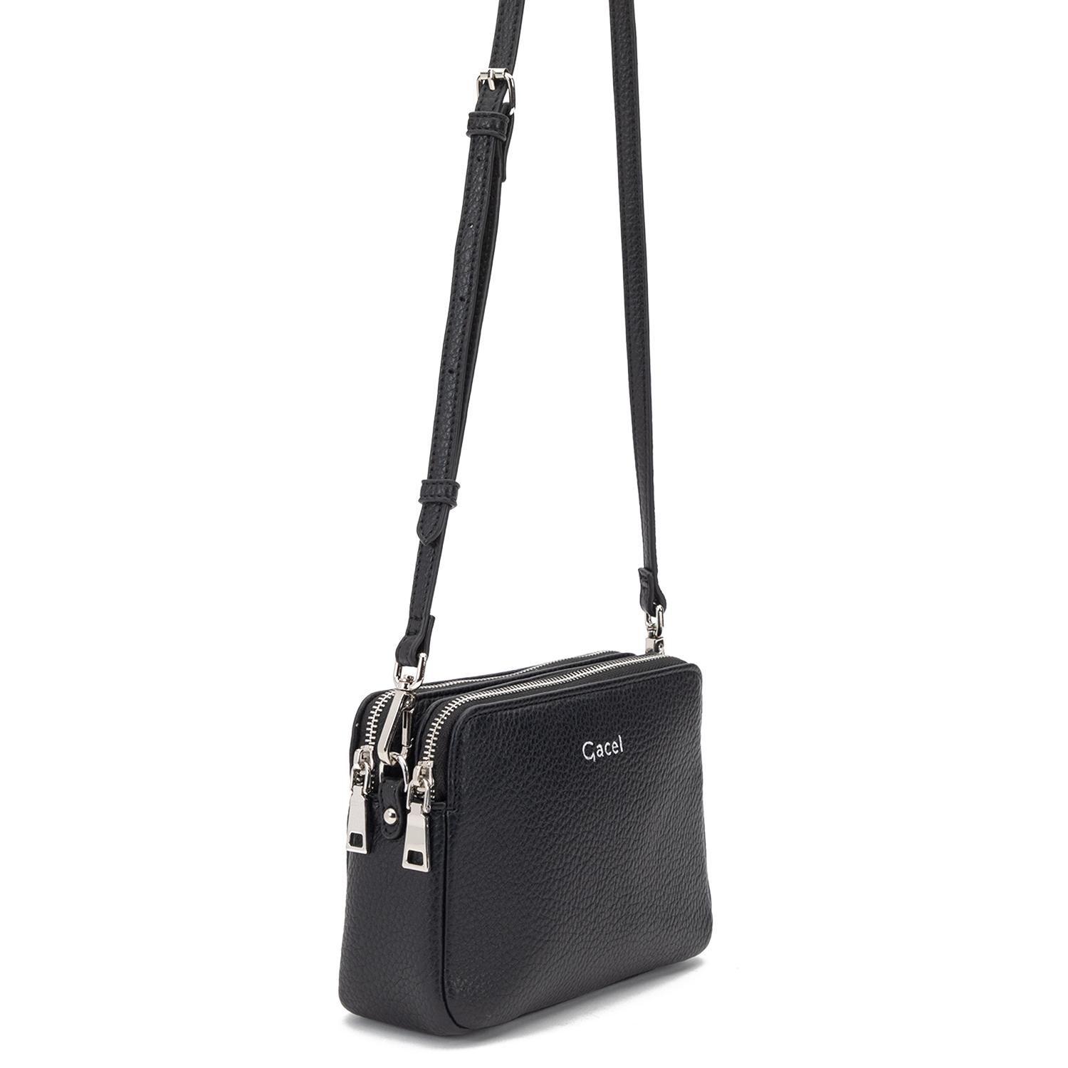 Cartera mujer Gacel negro bandolera pequeña-2