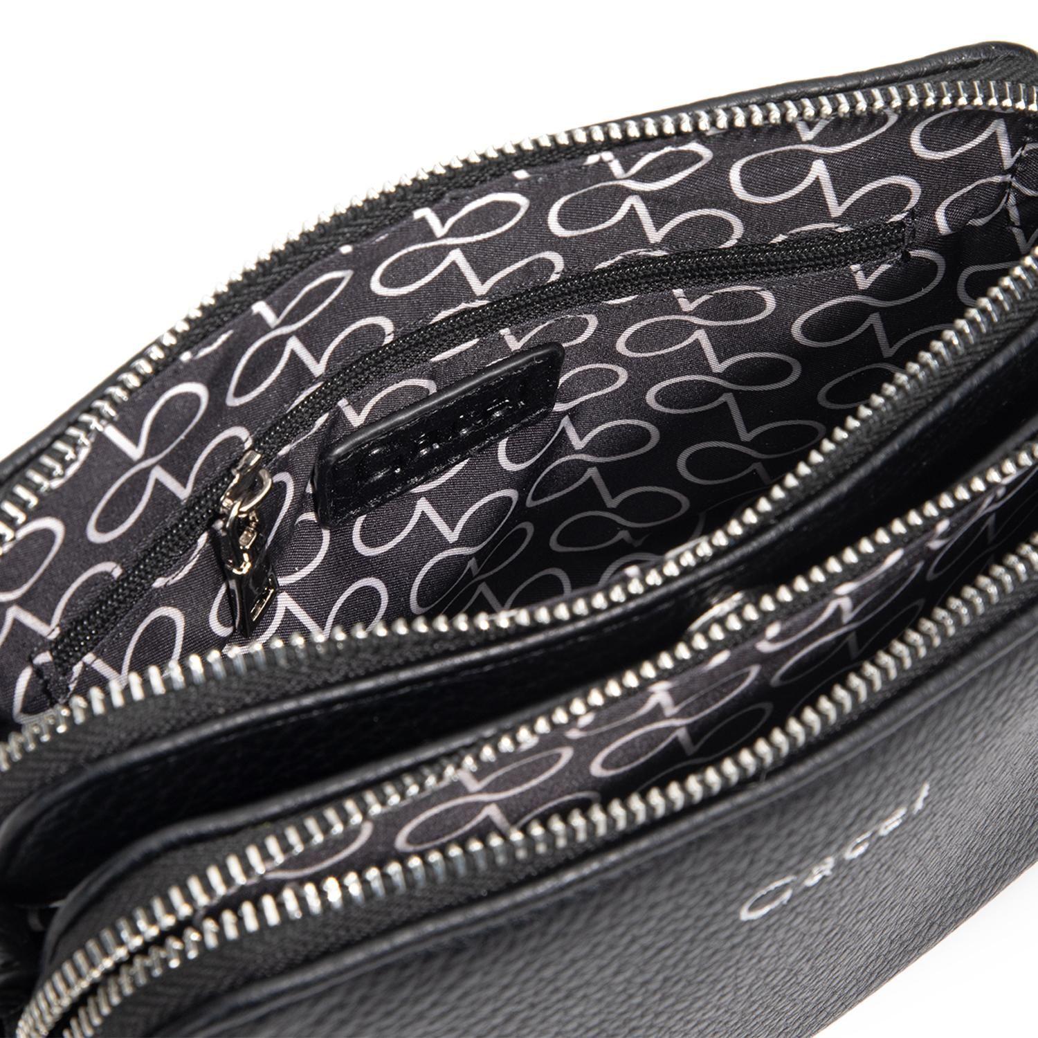 Cartera mujer Gacel negro bandolera pequeña-4