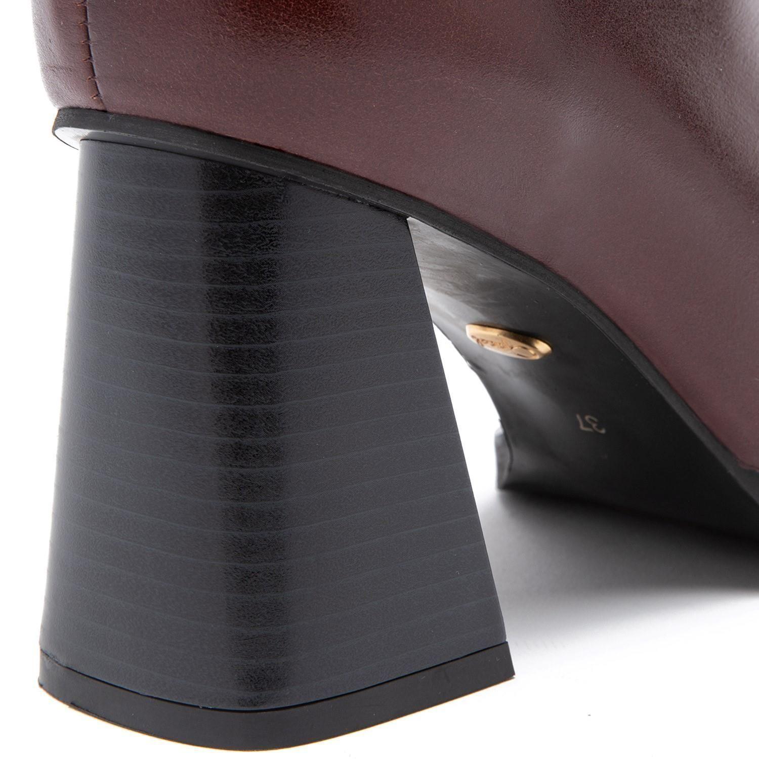 Botin de cuero mujer Gacel Caoba Francisca 0659222-3