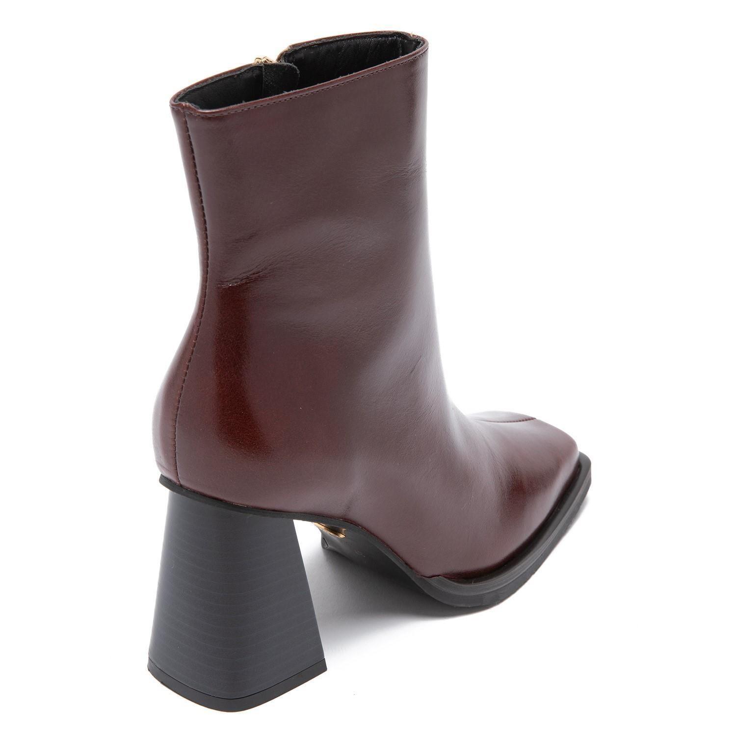 Botin de cuero mujer Gacel Caoba Francisca 0659222-4