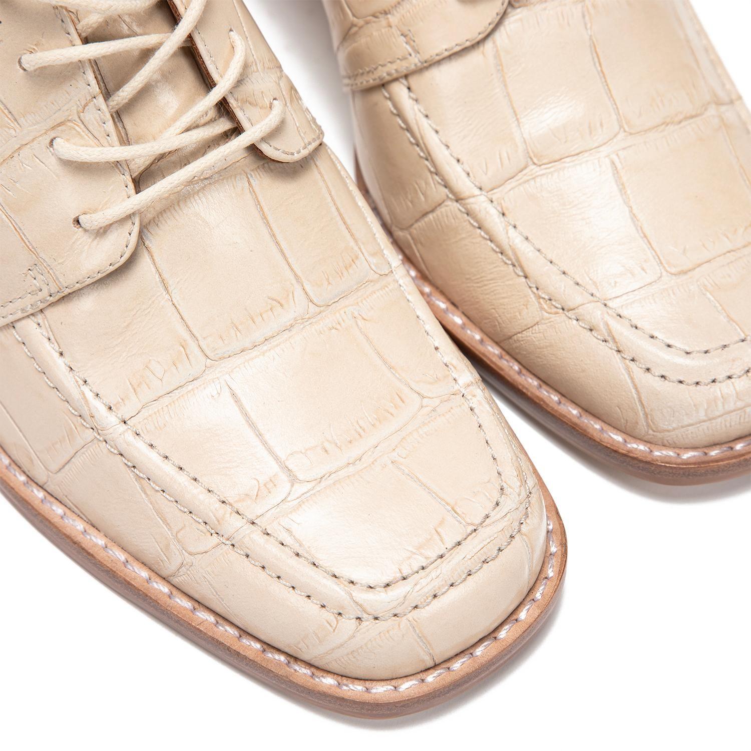 Zapato de cuero mujer Gacel crudo Klaudia-5