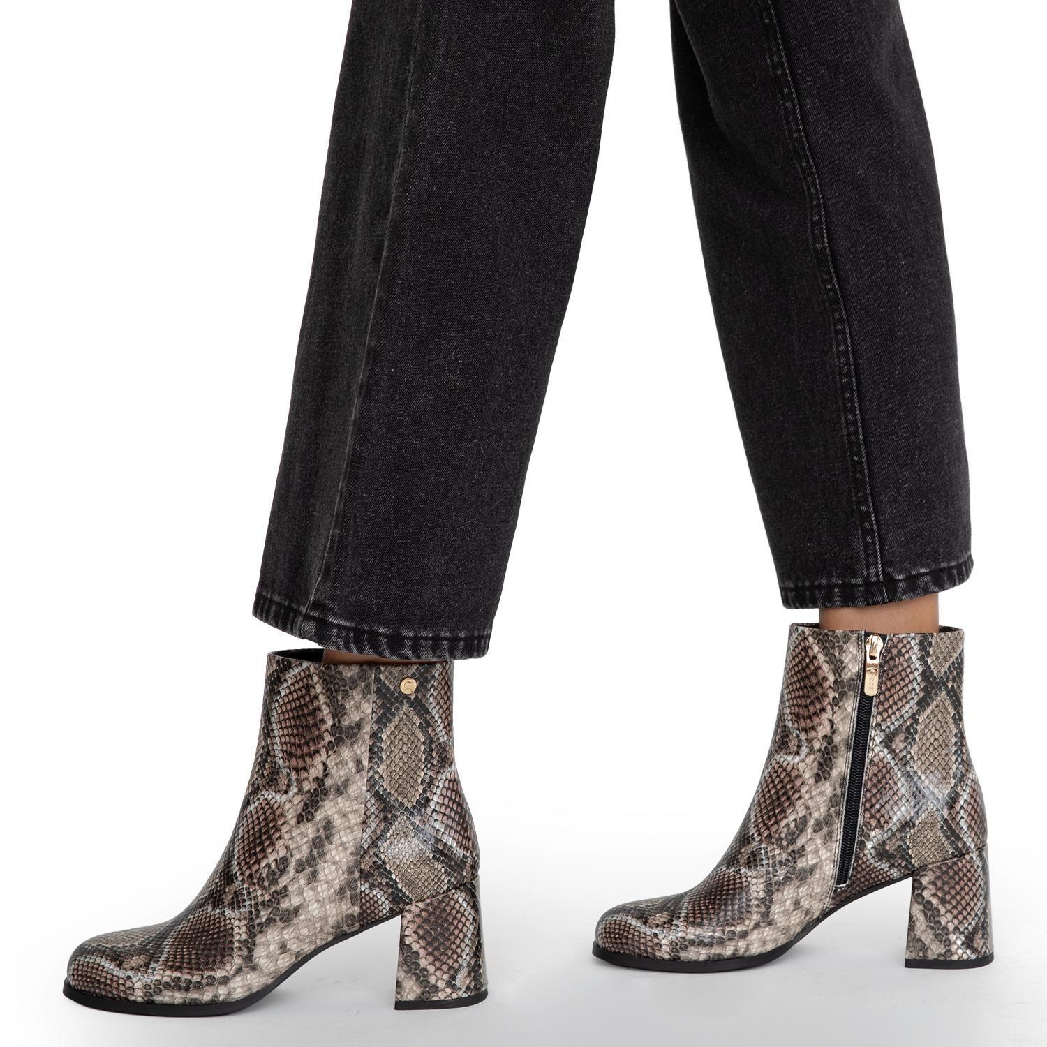 Botin de cuero mujer Gacel multicolor Colette-1