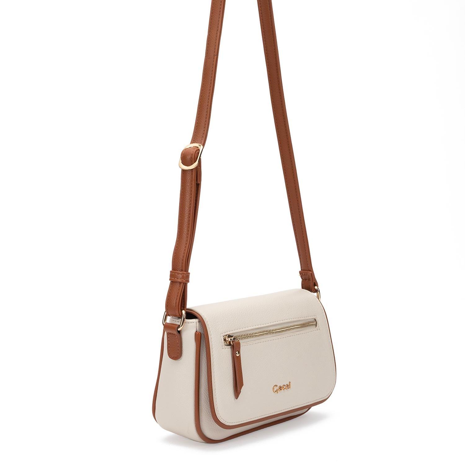 Cartera mujer Gacel off white bandolera grande-2