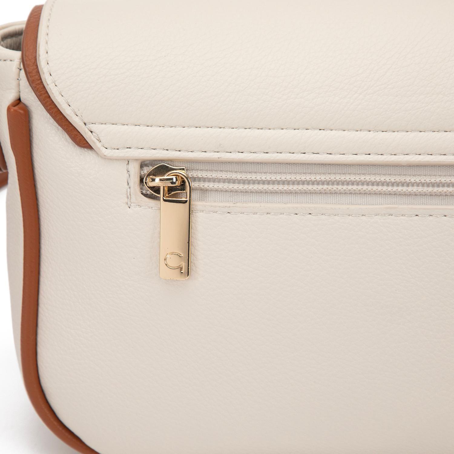 Cartera mujer Gacel off white bandolera grande-7