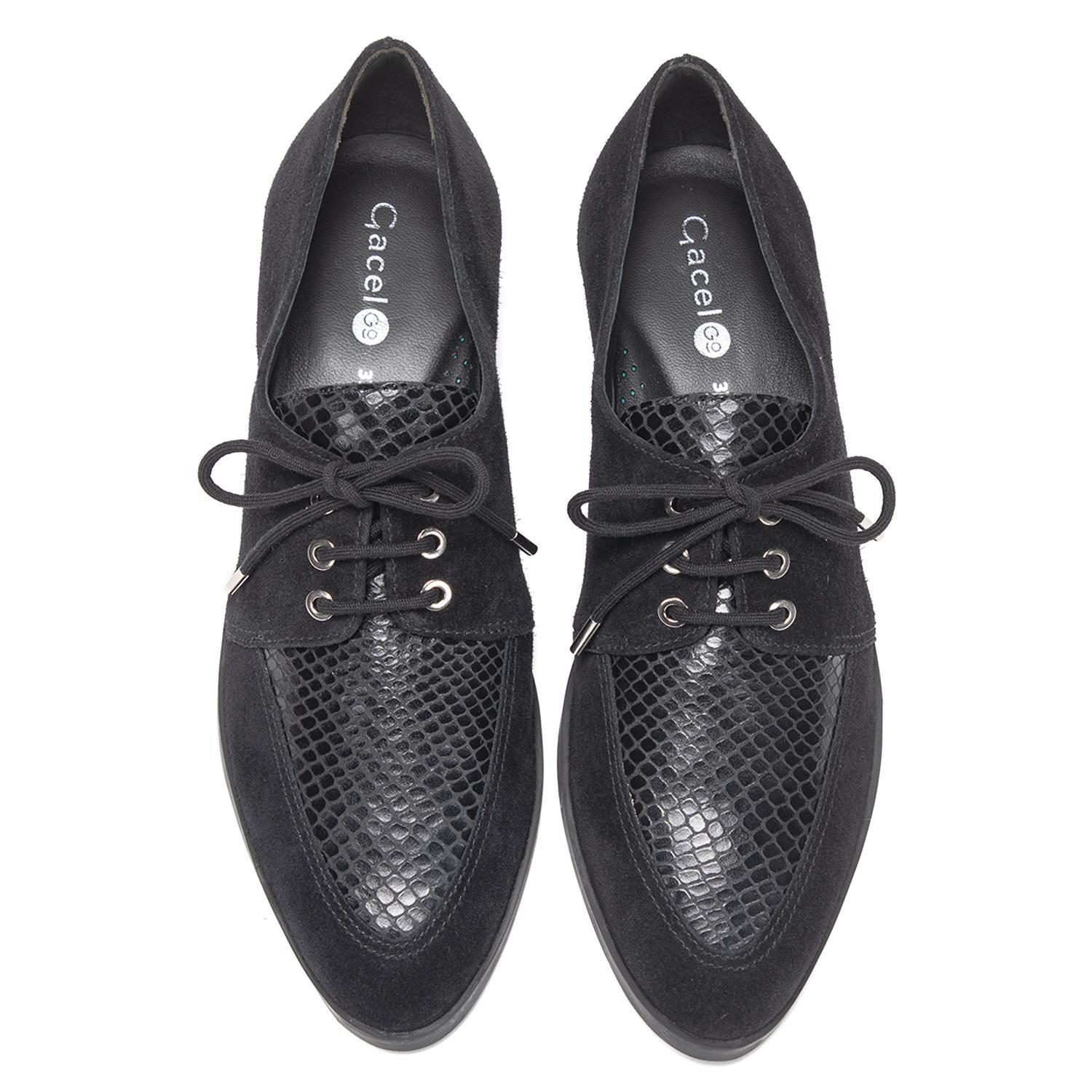 Zapato de cuero mujer Gacel negro Cruz 0661172-3