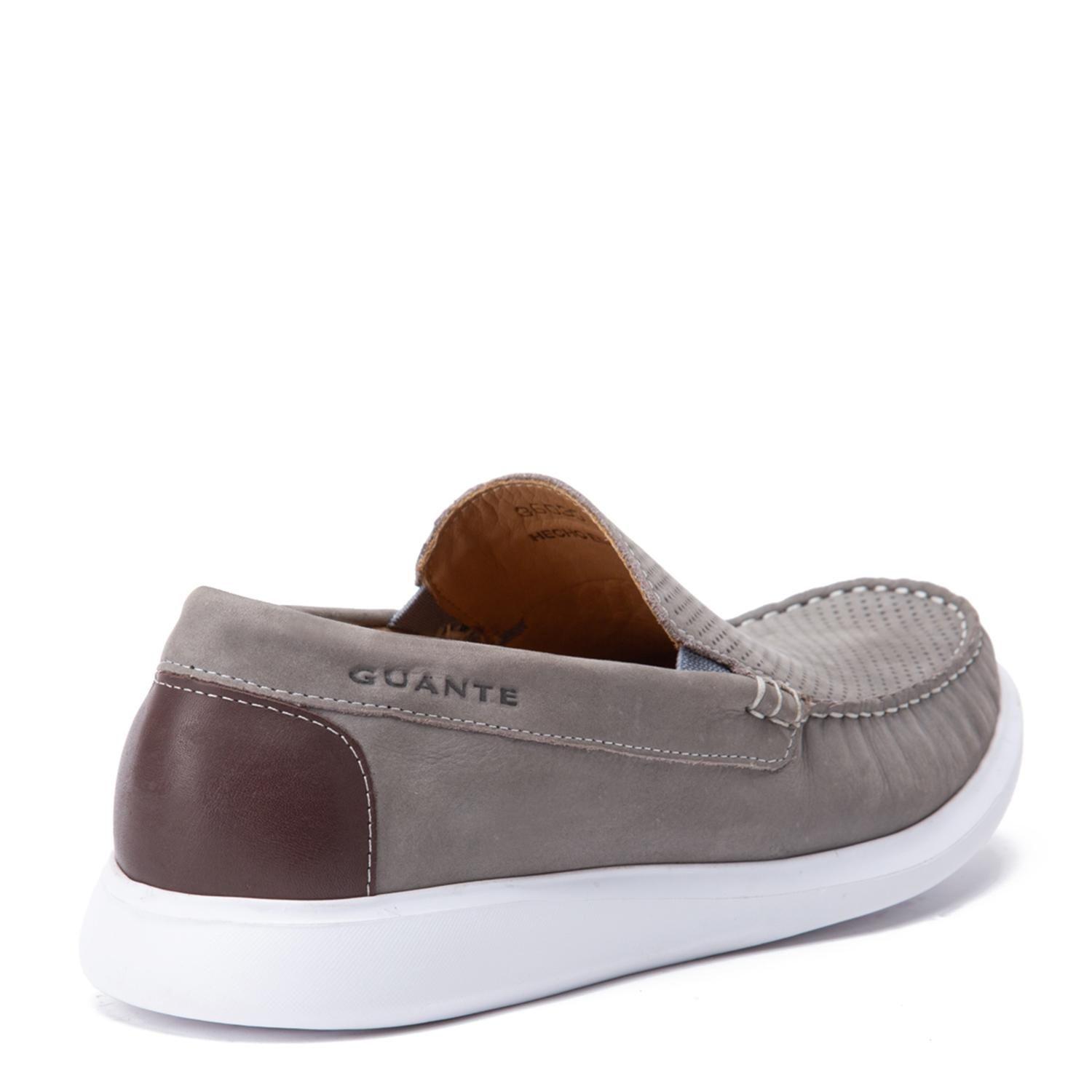 Mocasin de cuero hombre Guante gris Cannes-4