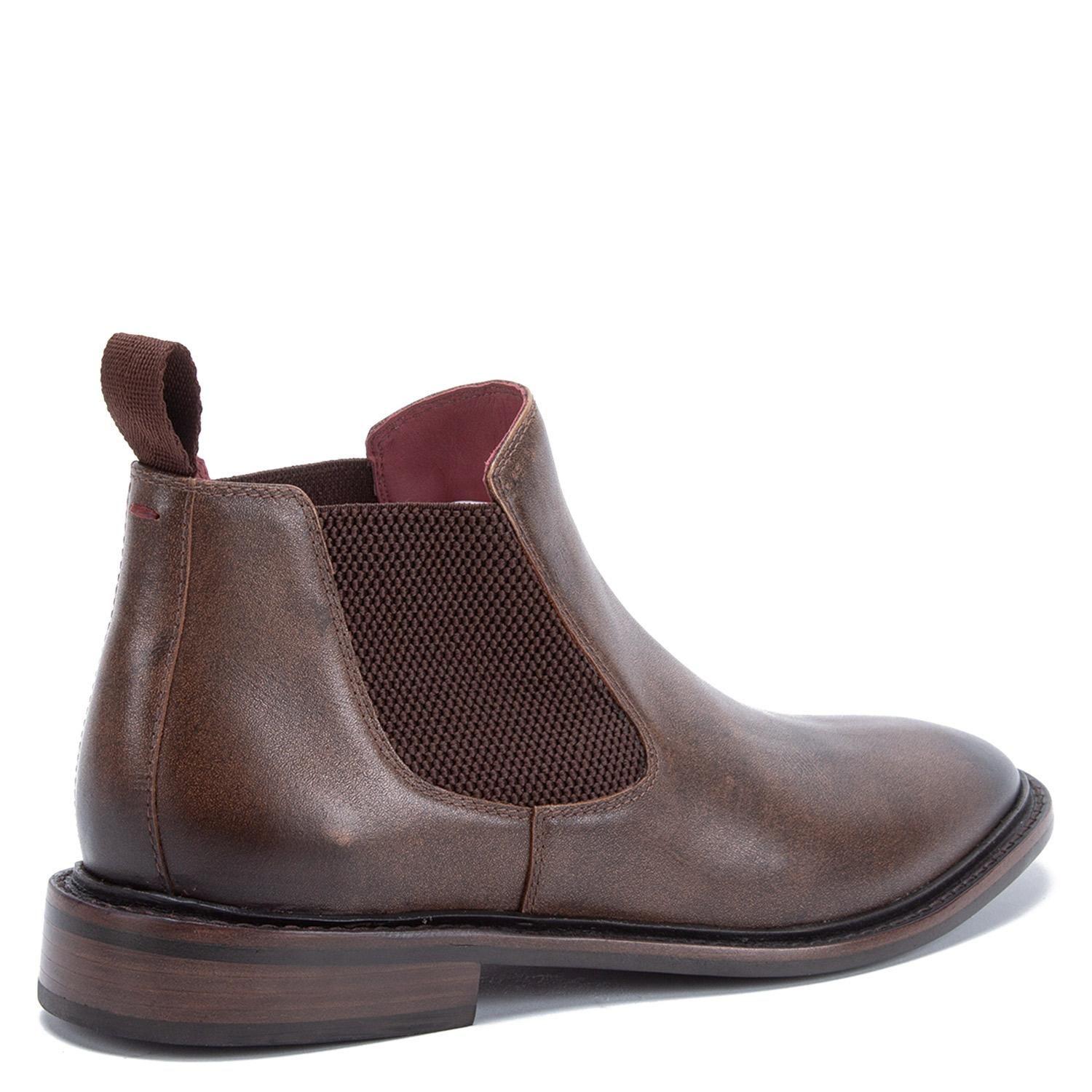 Botin de cuero hombre Guante chocolate Suela-4