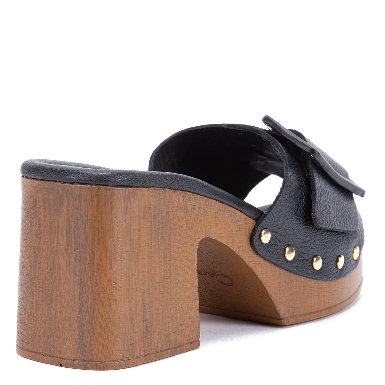 Sandalia de cuero mujer Gacel negro Daisy-4