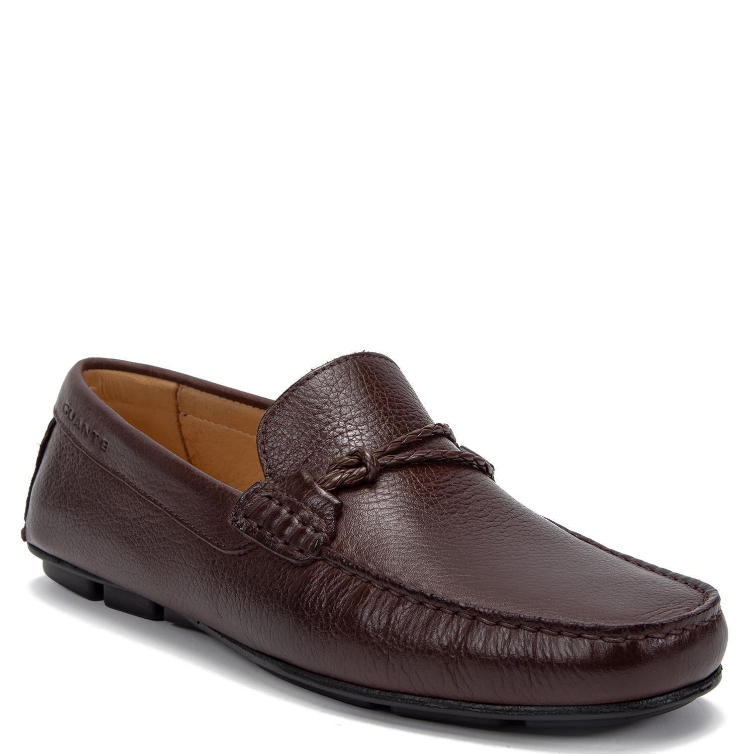Mocasin de cuero hombre Guante chocolate Ancona-2