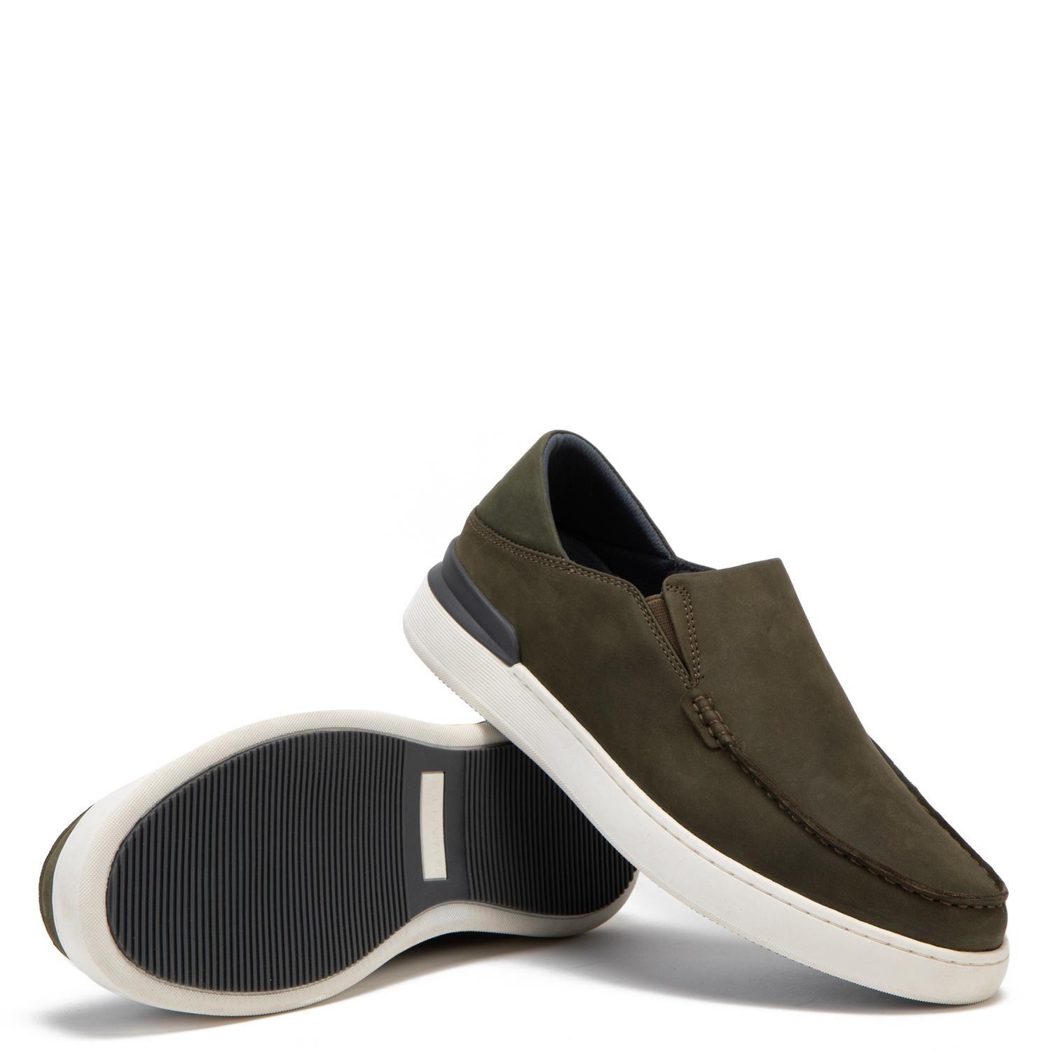 Zapatilla de cuero hombre Guante verde Broome-3