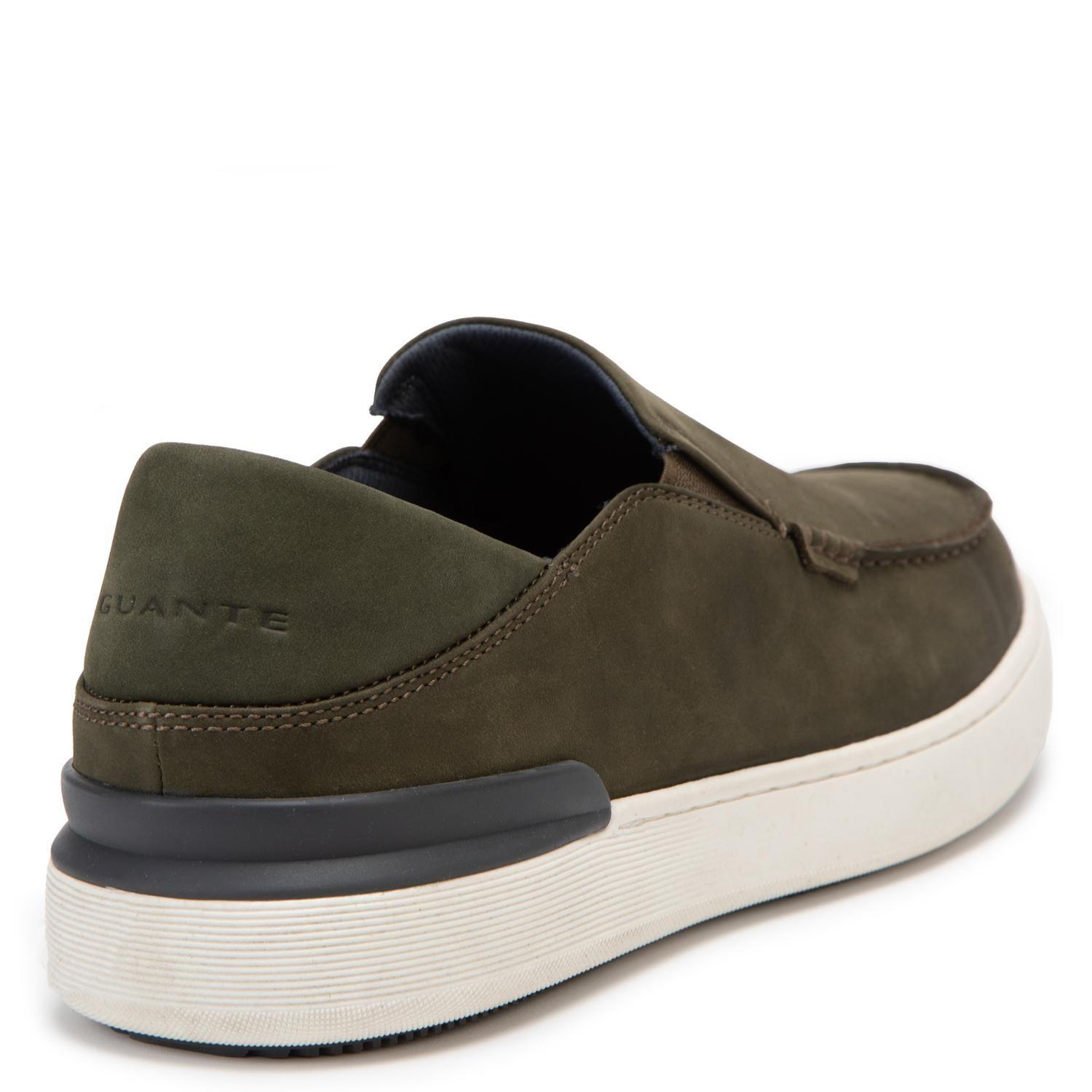 Zapatilla de cuero hombre Guante verde Broome-4