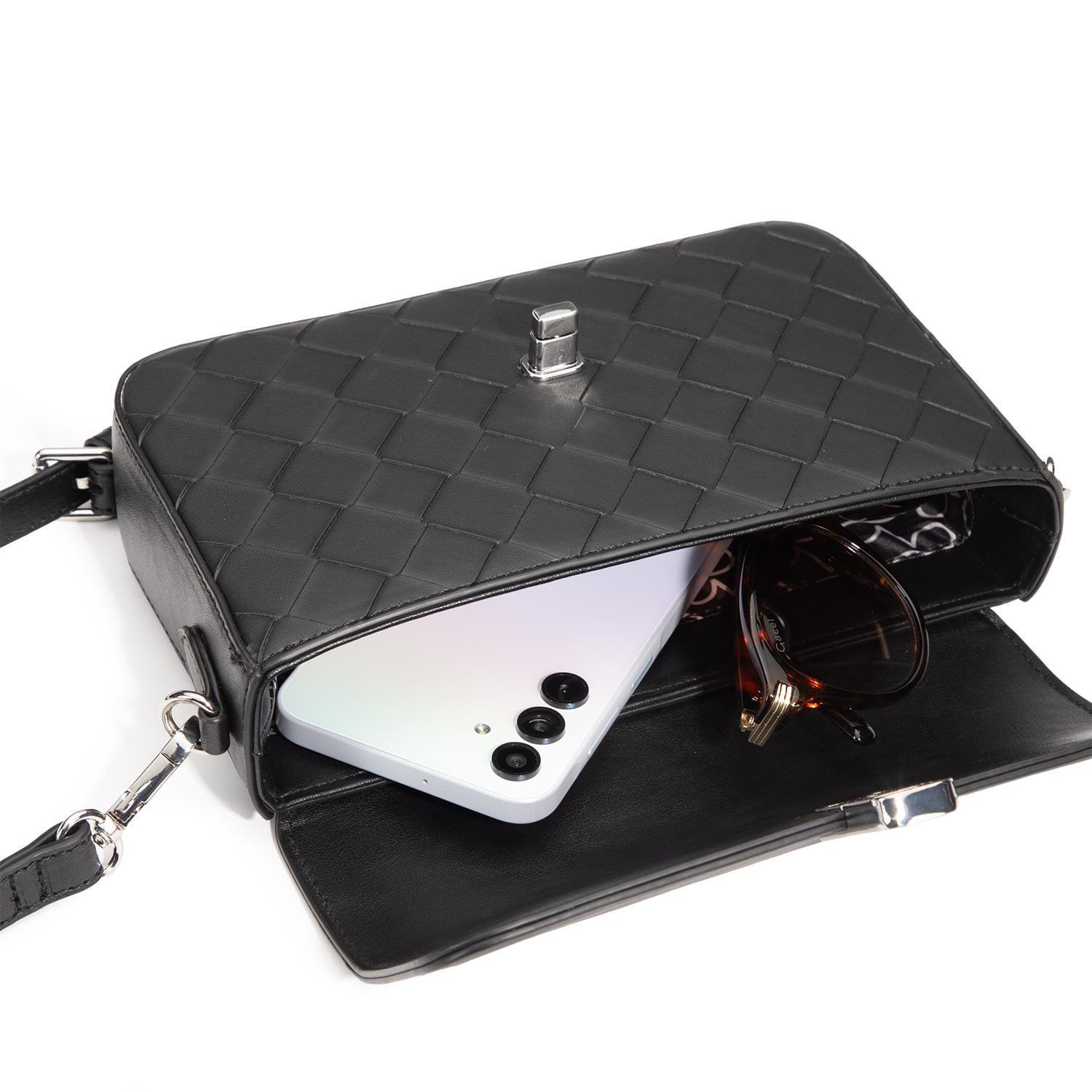Cartera mujer Gacel negro bandolera pequeña-7