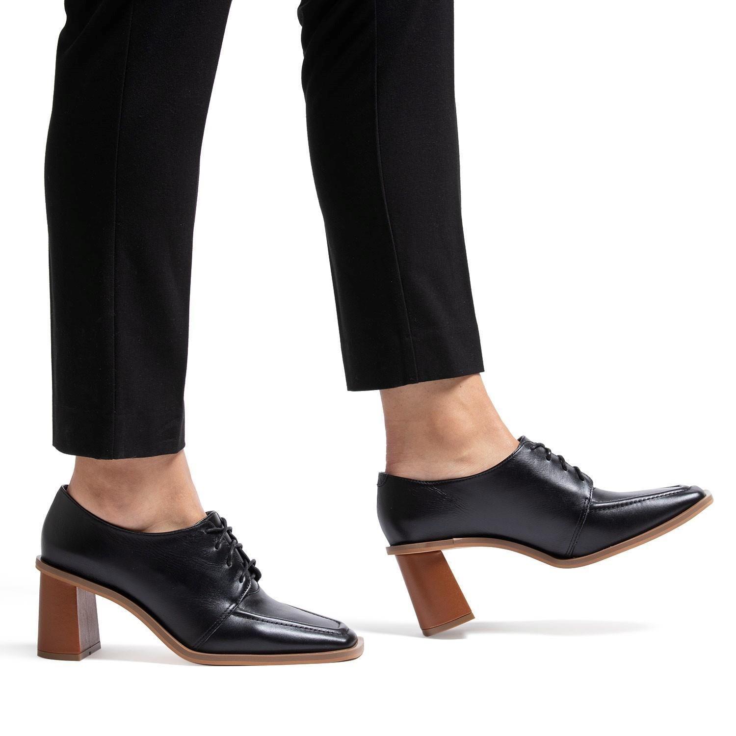 Zapato de cuero mujer Gacel Negro Ava 0659149-1