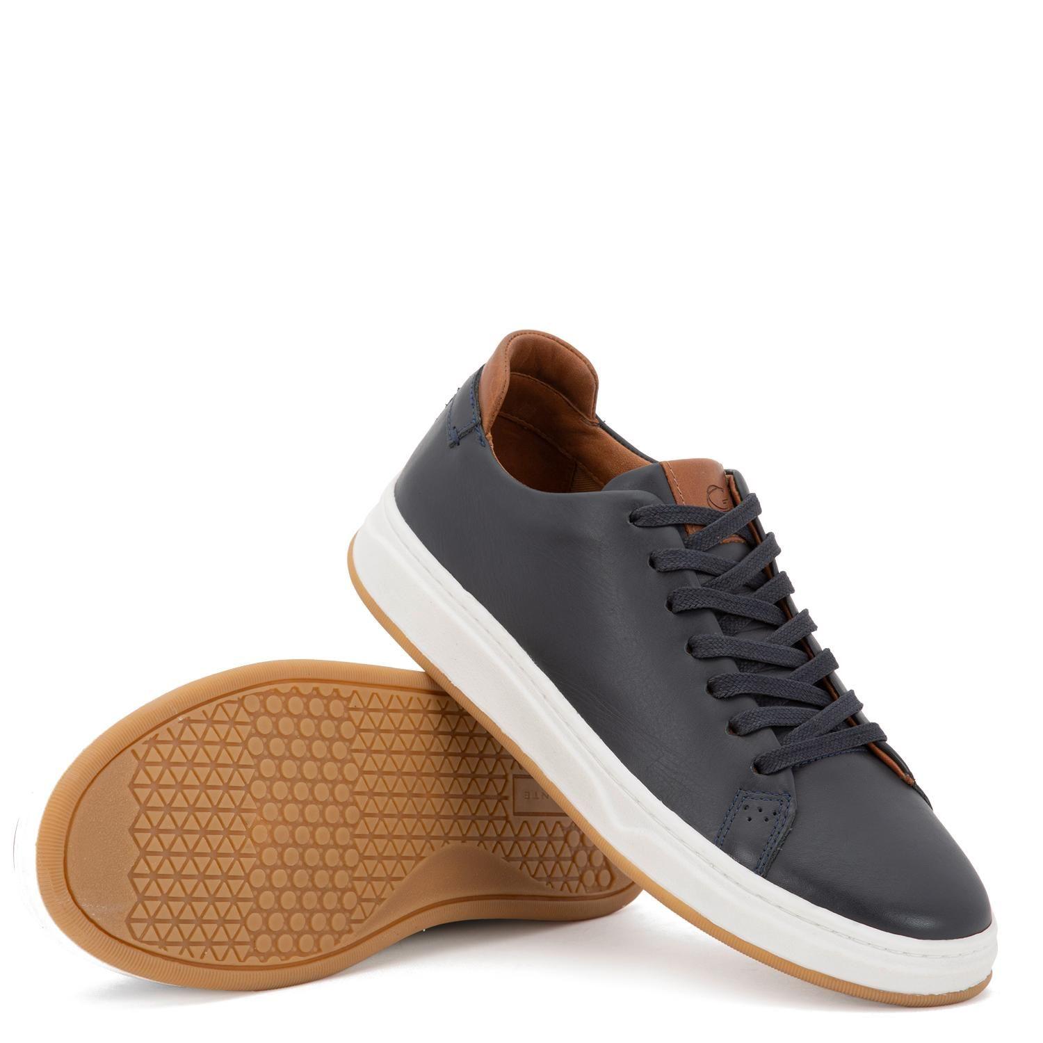 Zapatilla de cuero hombre Guante marino Hamilton-2