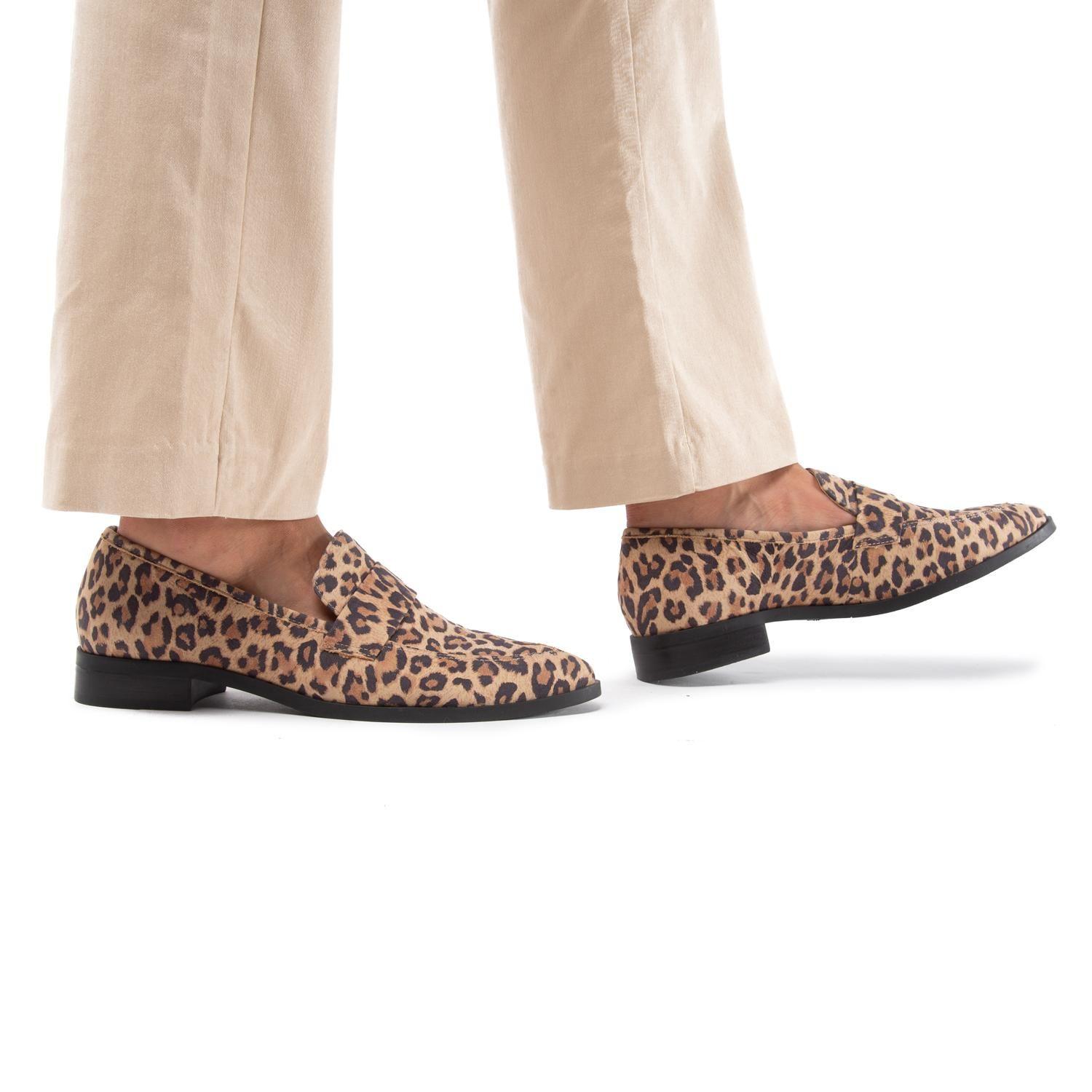 Mocasin de cuero mujer Gacel Leopardo Cruz 0660356-1