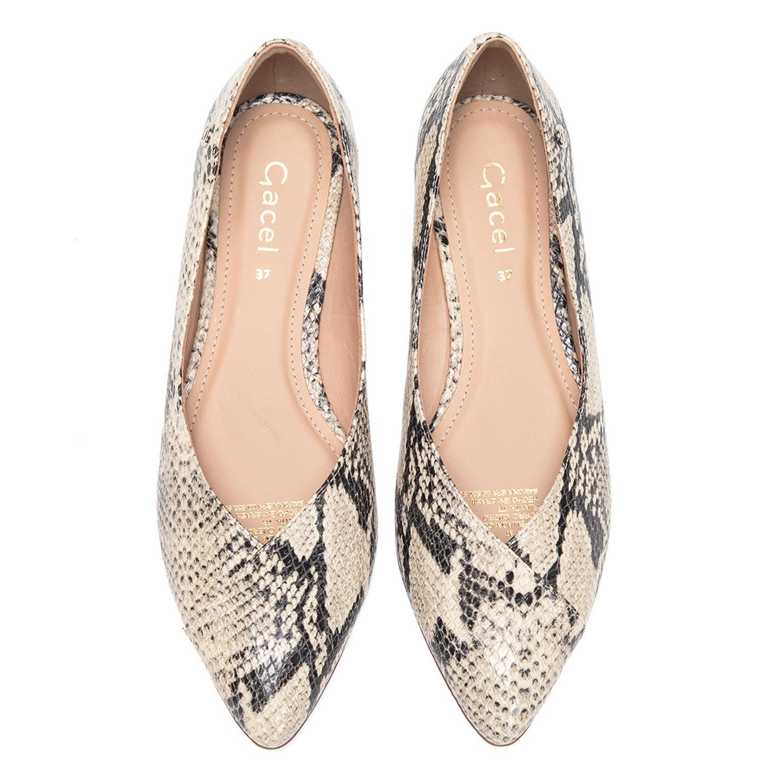 Ballerina de cuero mujer Gacel animal print Kim-3