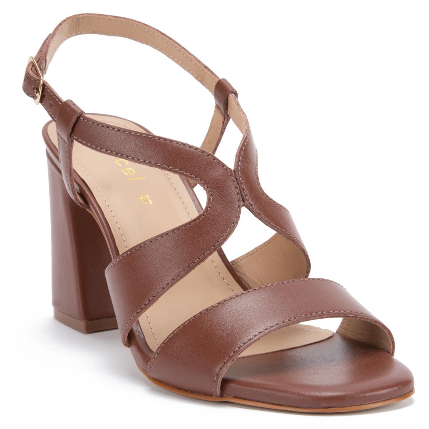 Sandalia de cuero mujer Gacel Chocolate Judith 0660443-2