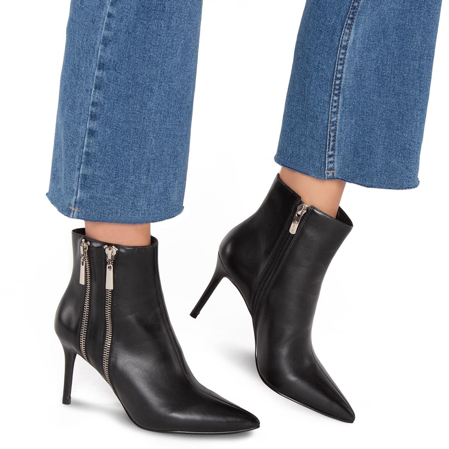 Botin de cuero mujer Gacel Negro Rania 0660152-1