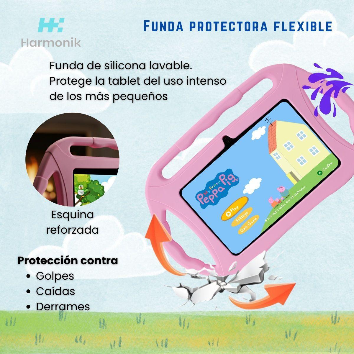 Tablet Para Ni os 7 Pulg 2G 32G Control Parental Wifi Playstore Veidoo V883 Rosa-4