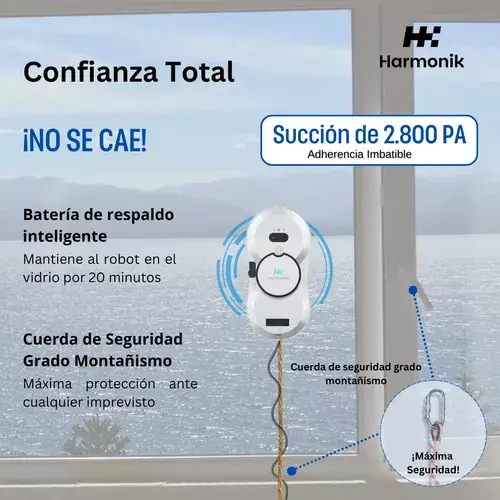 Robot Limpia Vidrios Aut nomo Inteligente Harmonik Hrc10 2800 Pa-4