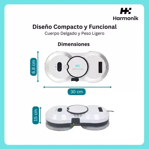 Robot Limpia Vidrios Aut nomo Inteligente Harmonik Hrc10 2800 Pa-6