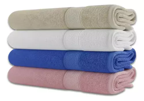 Pack 4 Toallas Chiteco Algod n 400g Manos 80x45 Cm Colores Beige Rosa Blanco y Azul-7