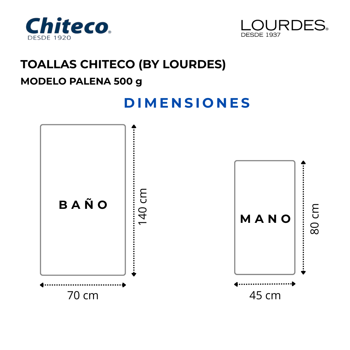 Pack 4 Toallas Chiteco (by Lourdes) 500g Baño Y Manos Multicolor Lisa-2