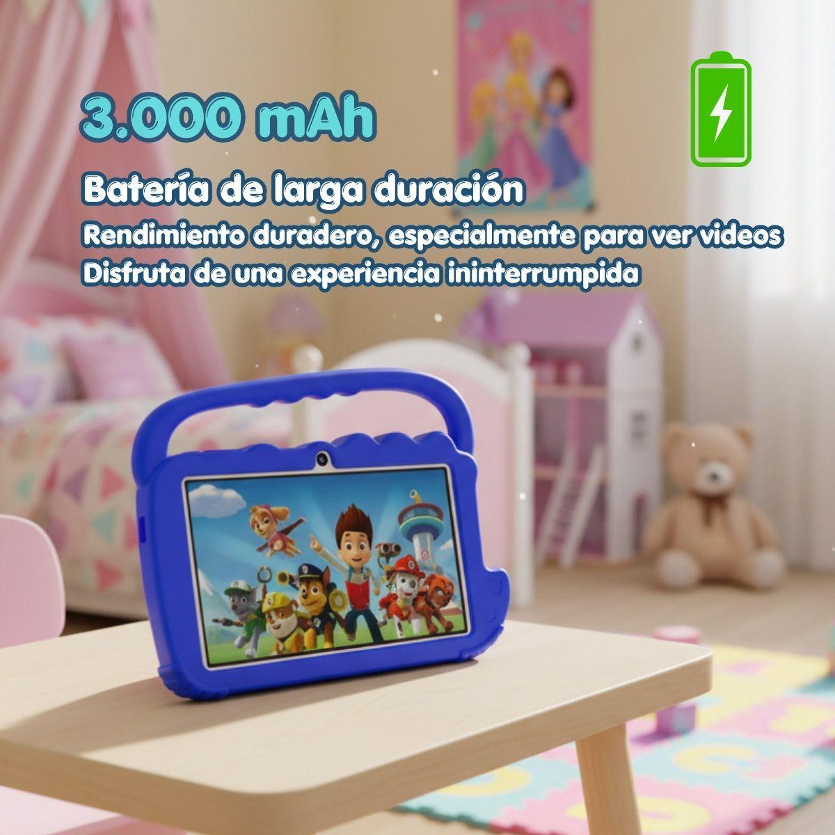 Tablet Para Ni os 7 Pulg 2G 32G Control Parental Wifi Playstore Harmonik AT70K Azul-4