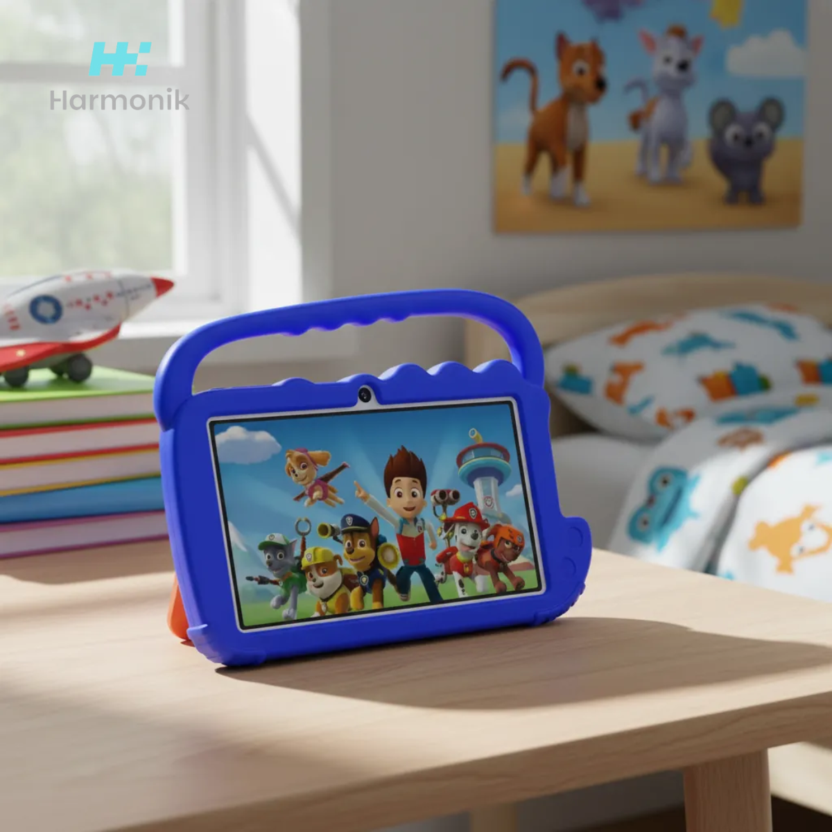 Tablet Para Ni os 7 Pulg 2G 32G Control Parental Wifi Playstore Harmonik AT70K Azul-8