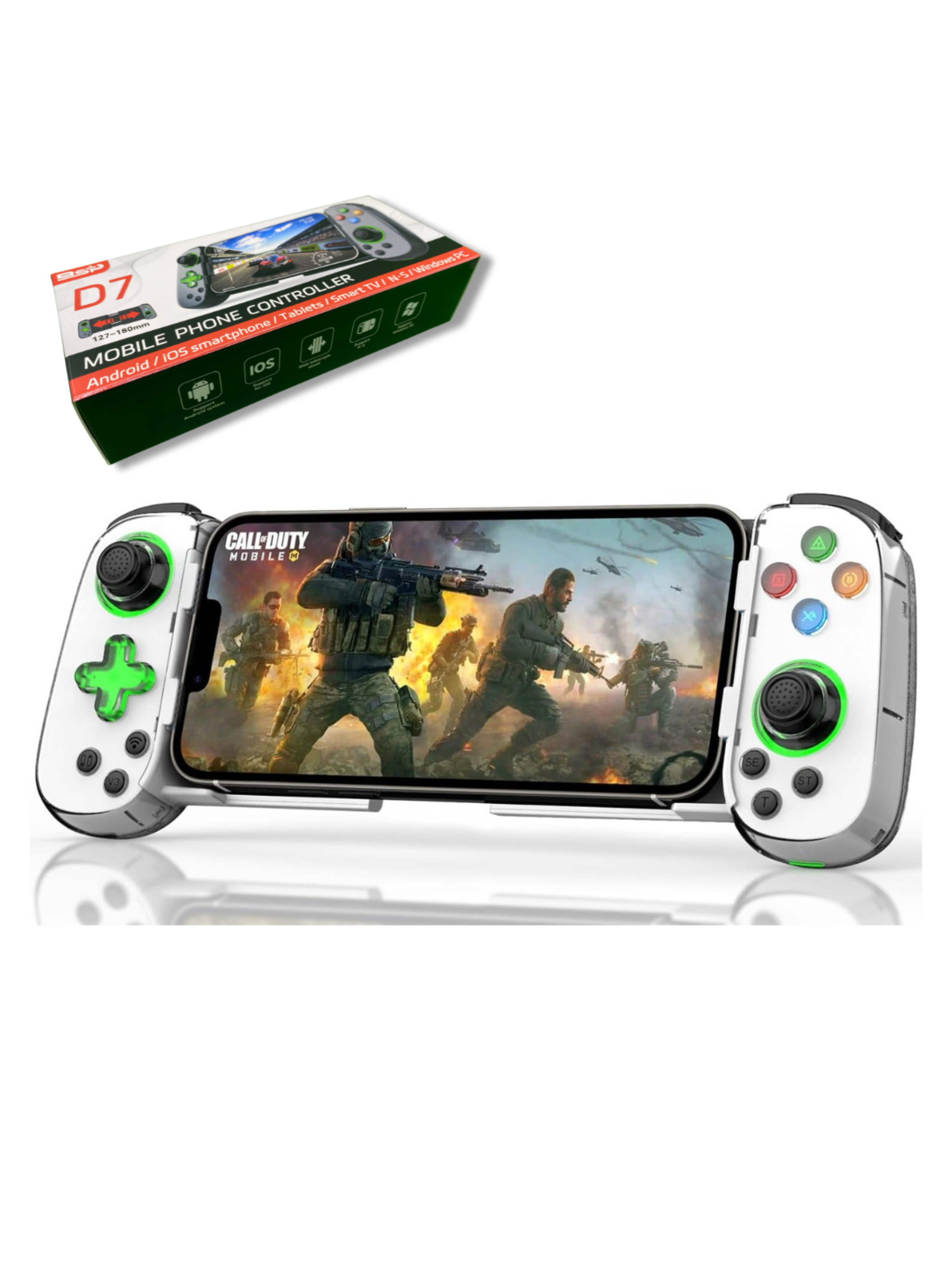 Joystick gamepad BT para celular (ios, Android), tablet, switch, Ps3-4 (Negro)-0