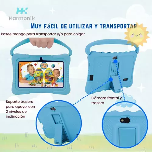 Tablet Para Ni os 7 Pulg 2G 32G Control Parental Wifi Playstore Veidoo V881 Azul-5