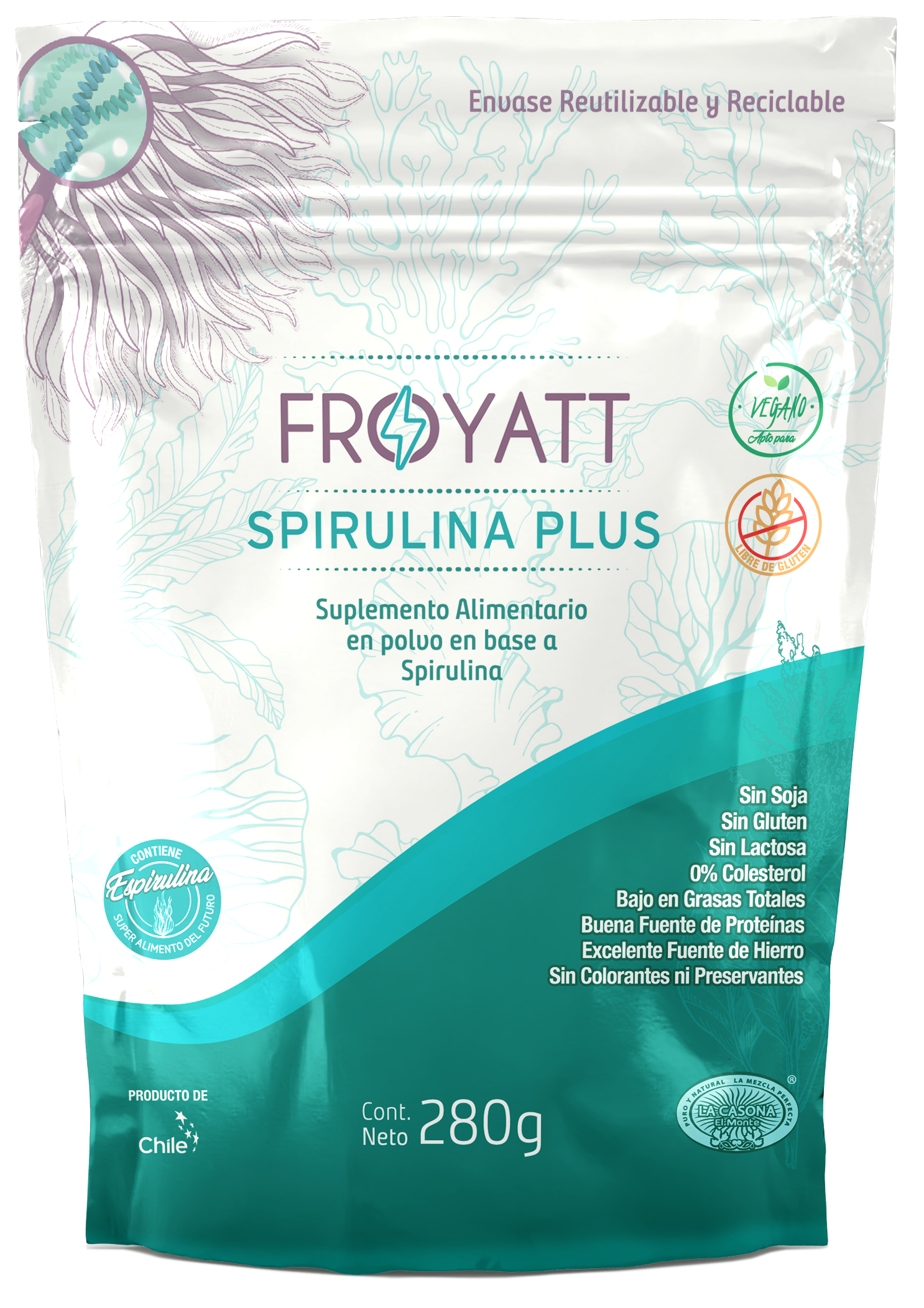 Froyatt Spirulina Plus Alimento Funcional - 280 g-0