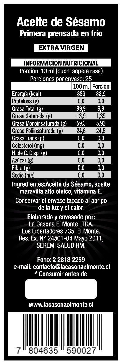 Aceite Gourmet De Sésamo - 250 cc-2