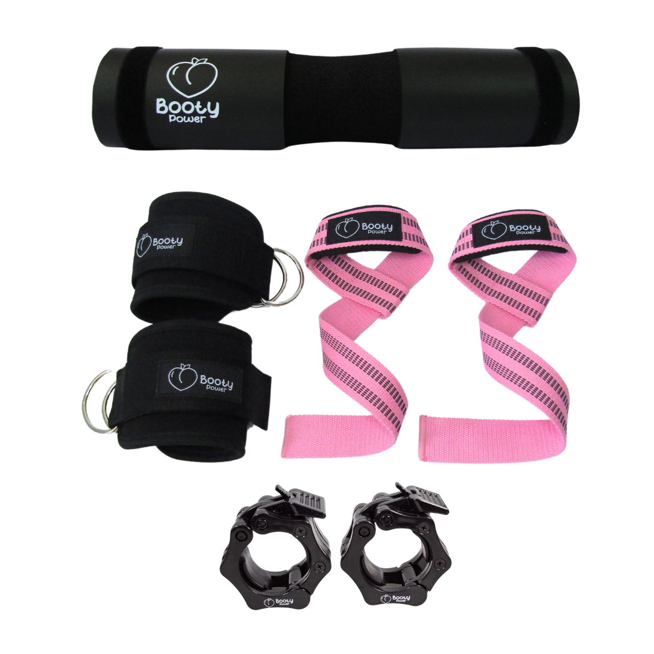 Kit de accesorios de gimnasio GymRat- Straps, Almohadilla, Tobilleras y collarines-0