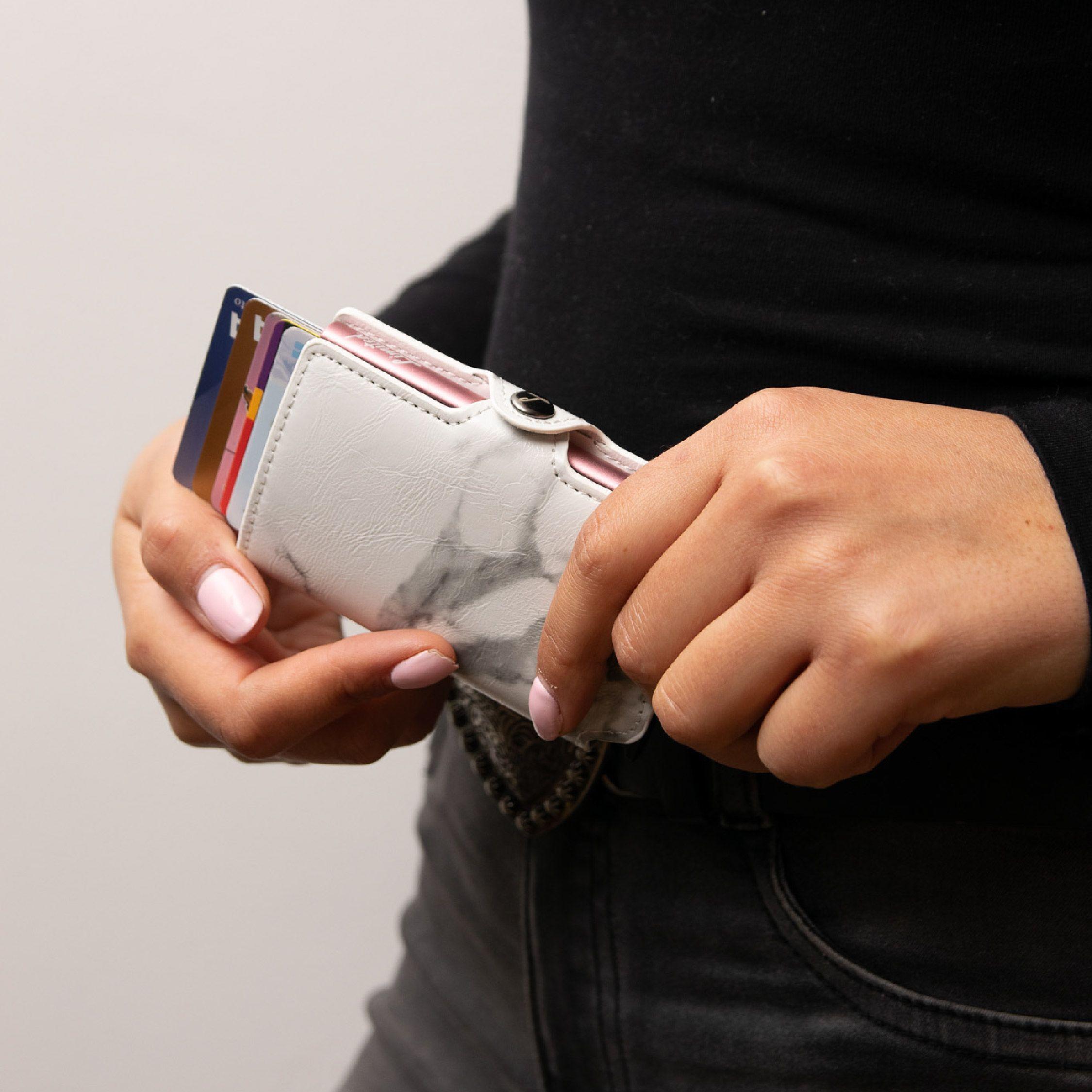Billetera Tarjetero Limited Slim Marmol con Monedero-2