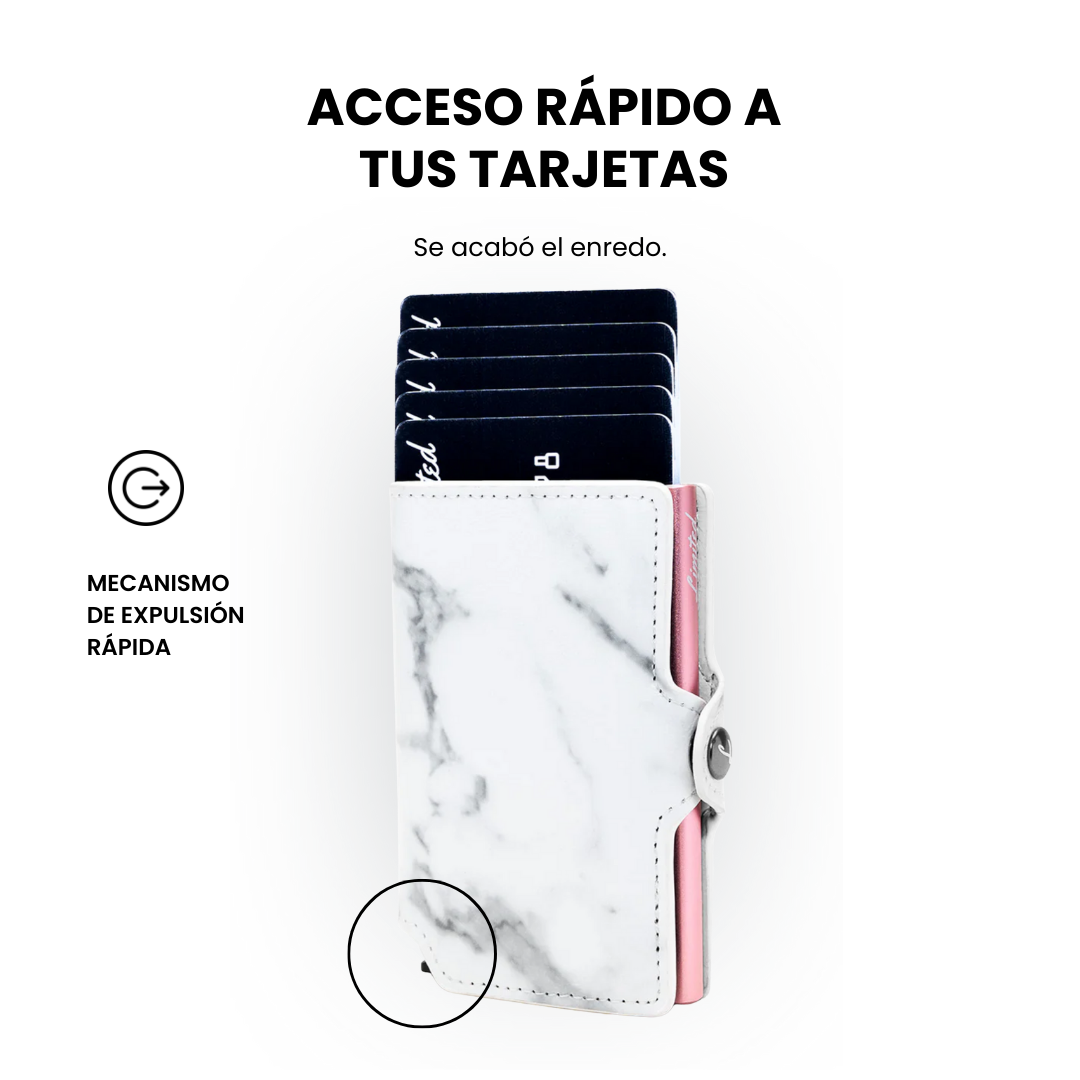 Billetera Tarjetero Limited Slim Marmol con Monedero-2