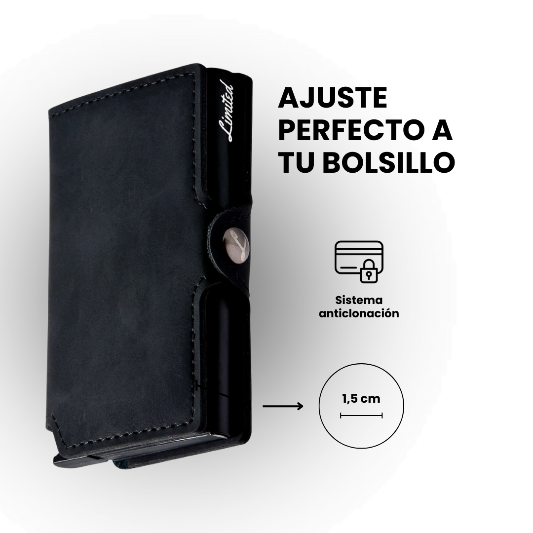 Billetera Tarjetero Limited Slim Black Monedero-2