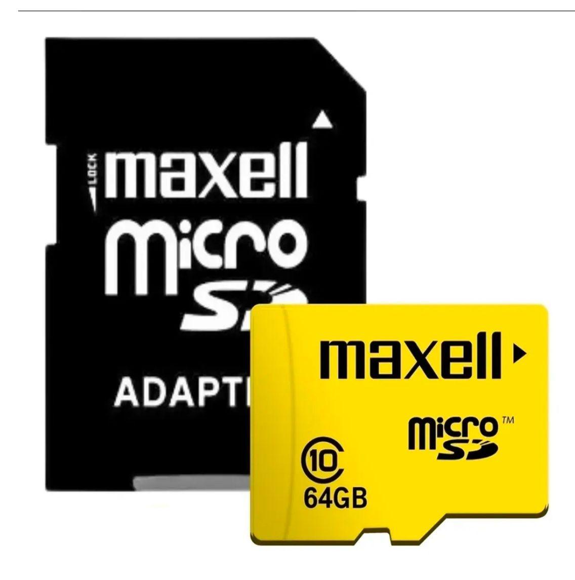 Tarjeta Memoria Micro SD 64gb 90mb/s Maxell Clase 10-2