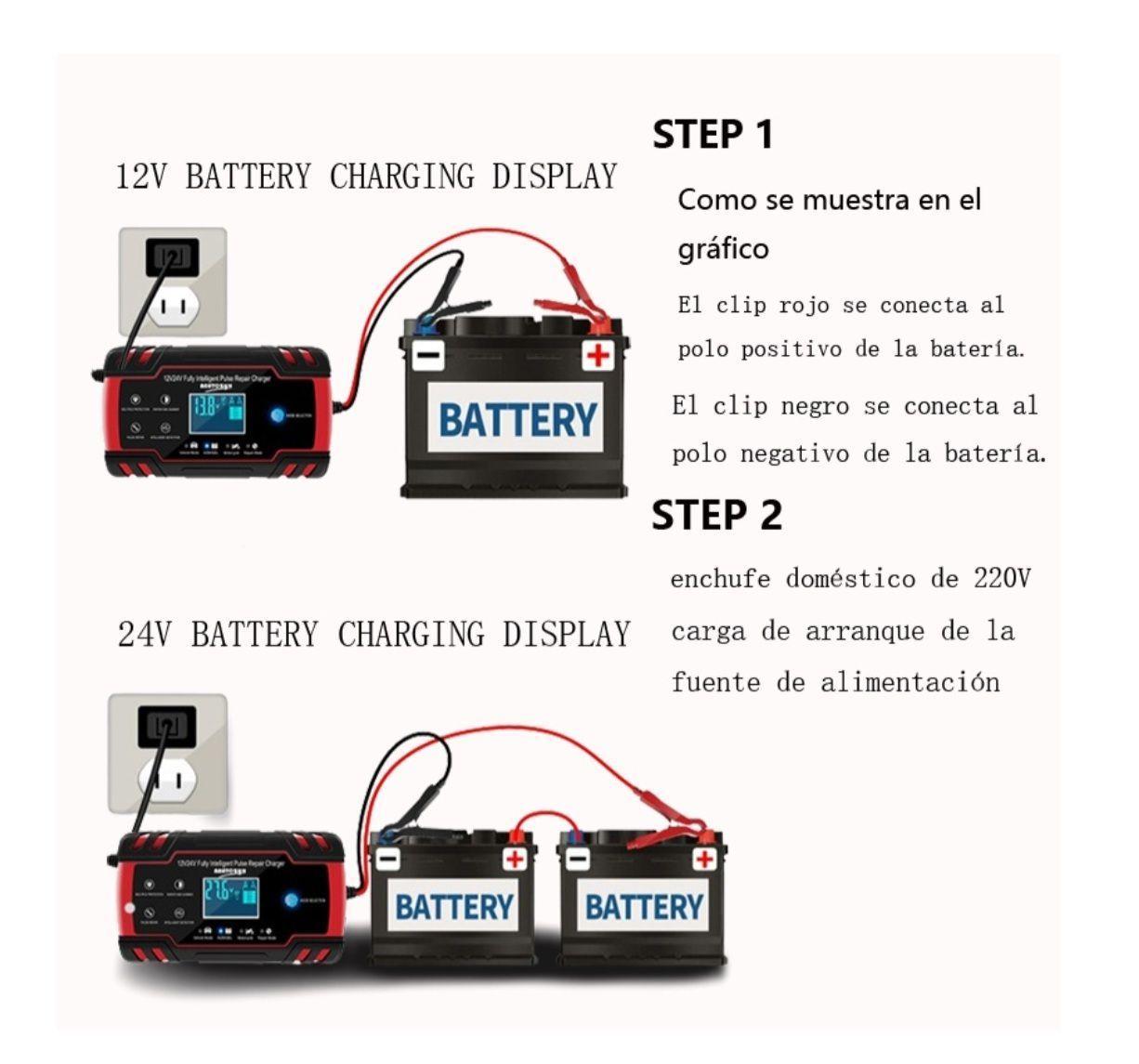 Cargador de Batería Inteligente 1224V 8A 150AH para Automóviles-2