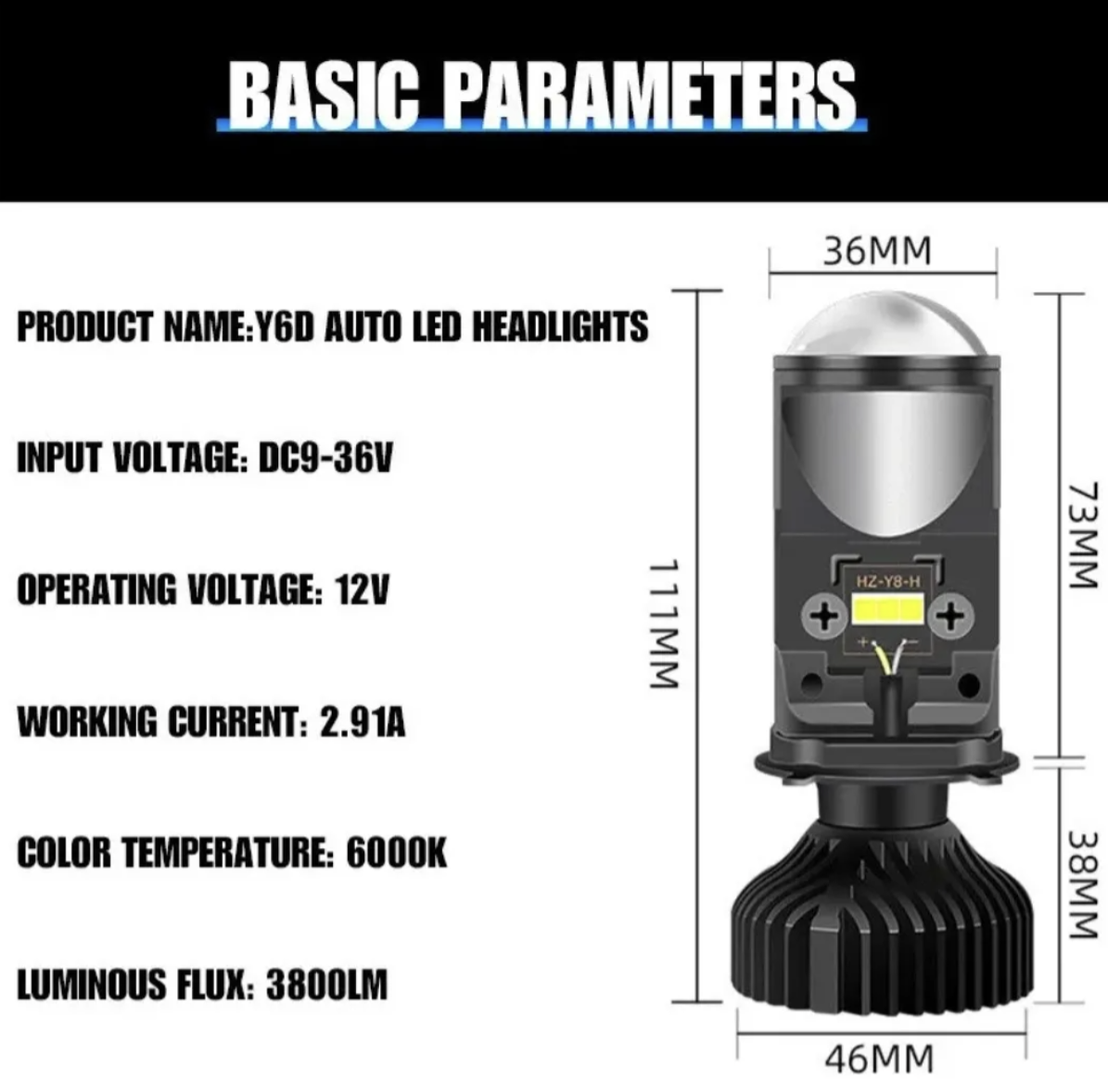 Ampolletas Led Tipo Proyector H4 30000lm Con Canbus-3