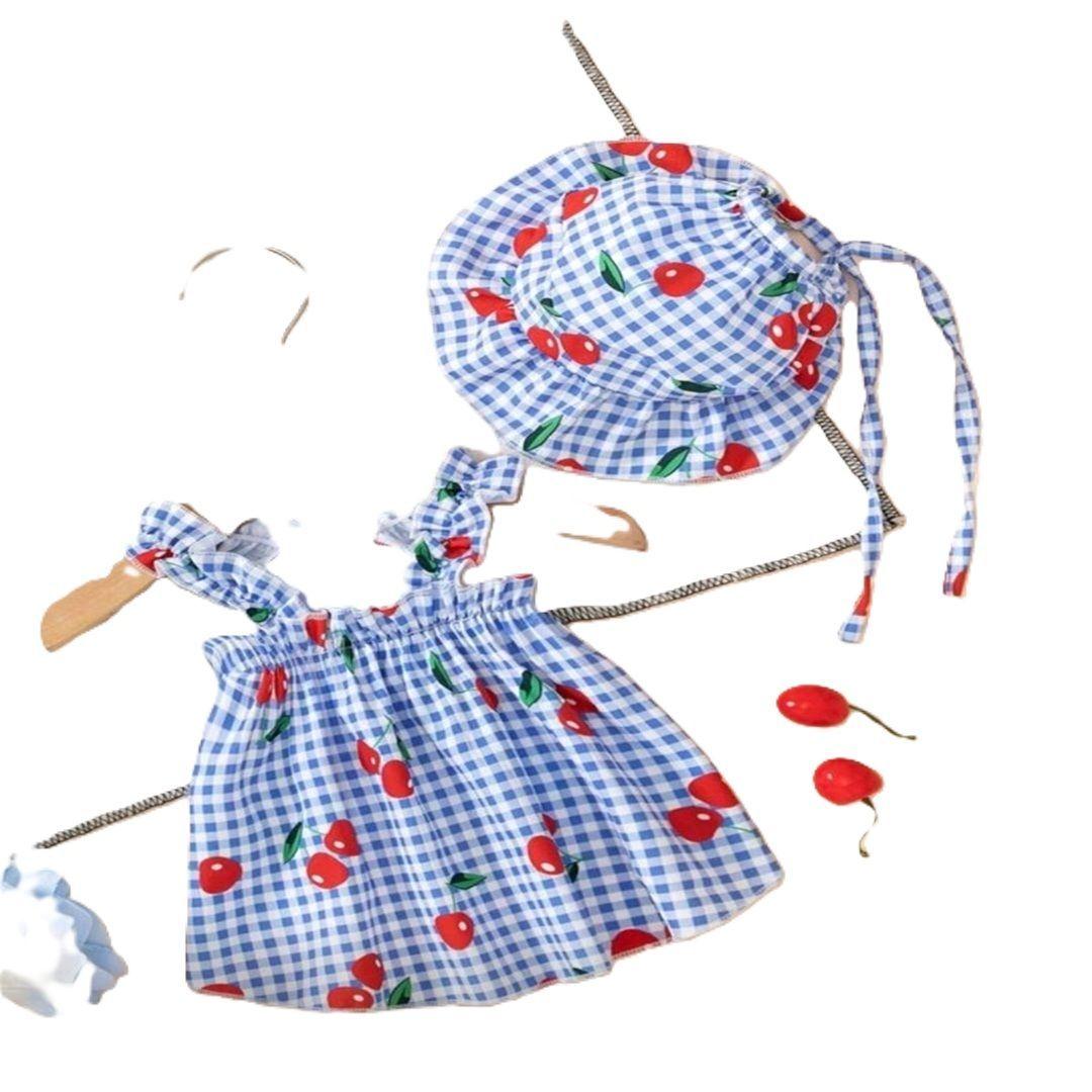 VESTIDO AZUL CON SOMBRERO PARA MASCOTAS-0